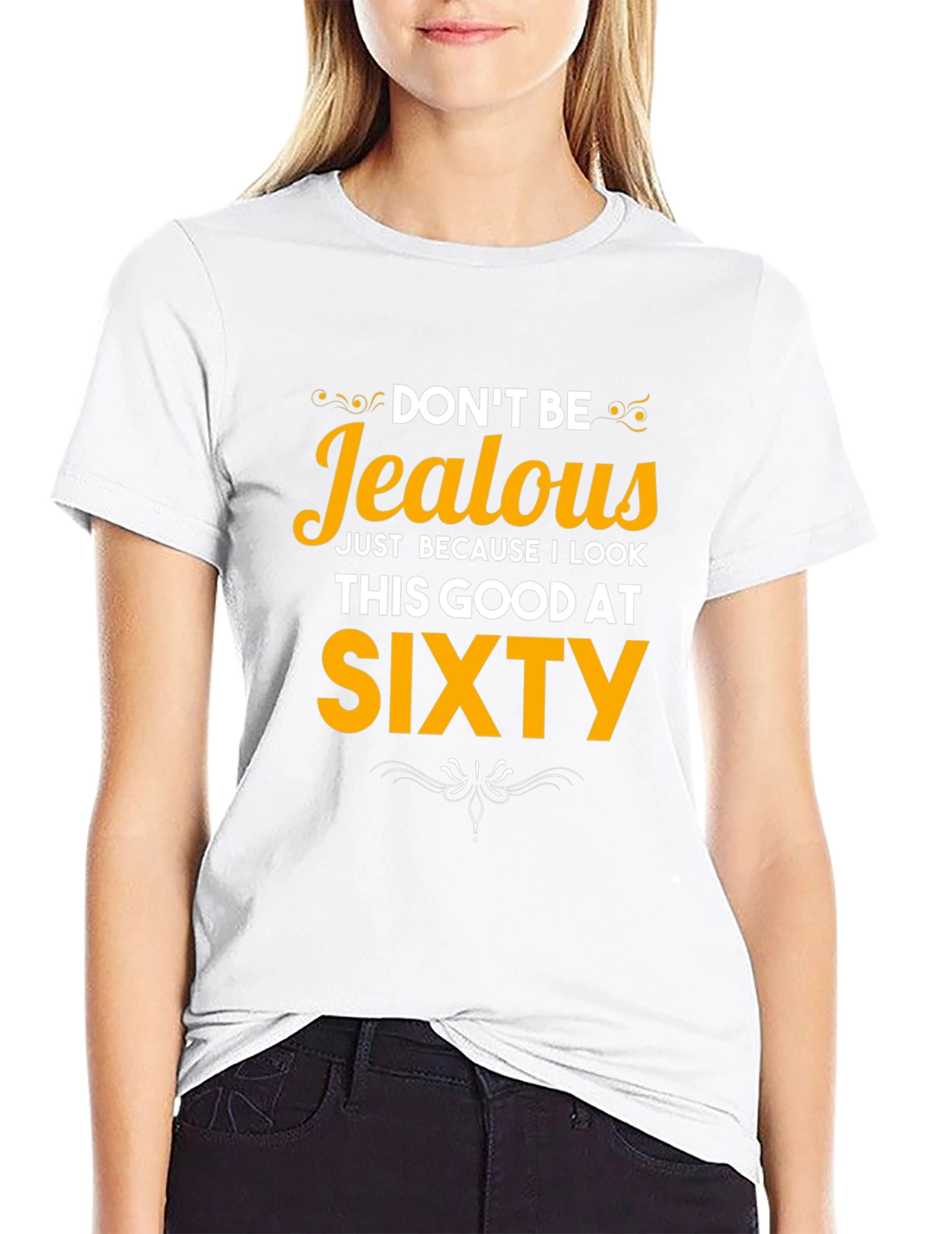 Black Don't Be Jealous 60th Birthday T-Shirt view 9
