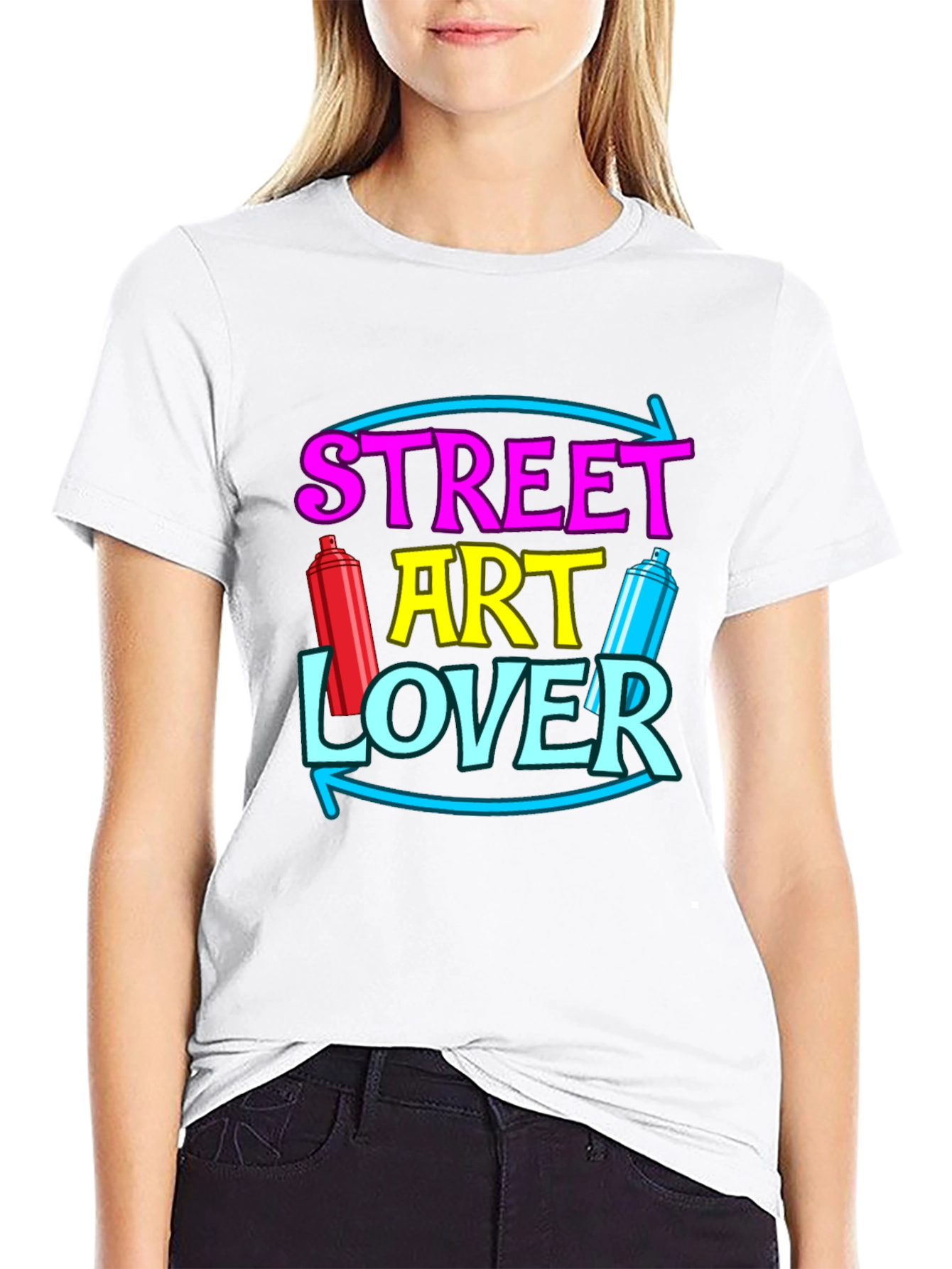Black Street Art Lover T-Shirt Graffiti Artist Tee view 9