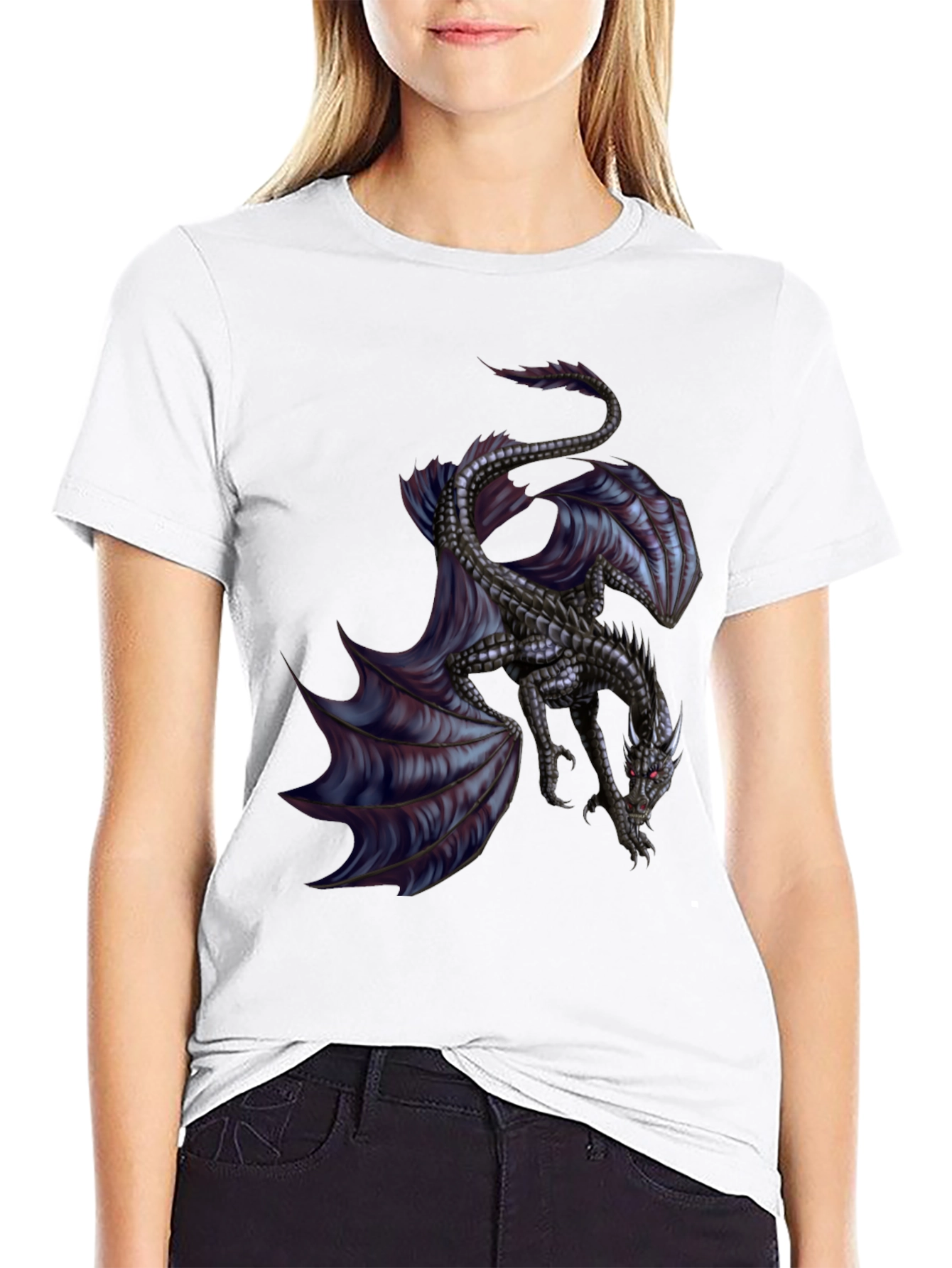 Black Dragon Graphic Black T-Shirt view 9