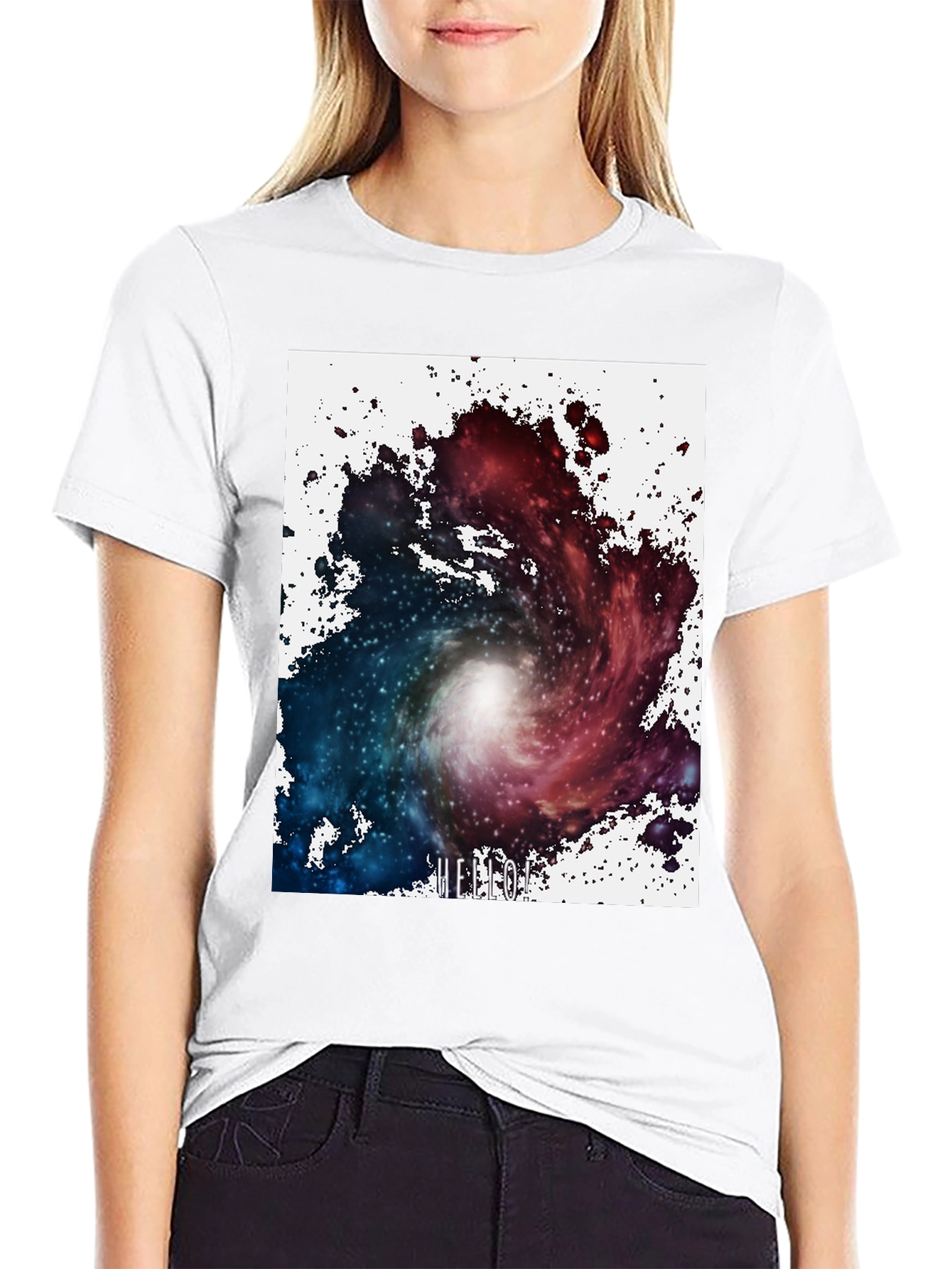 Black Nebula Graphic T-Shirt - Unique Galaxy Design view 9