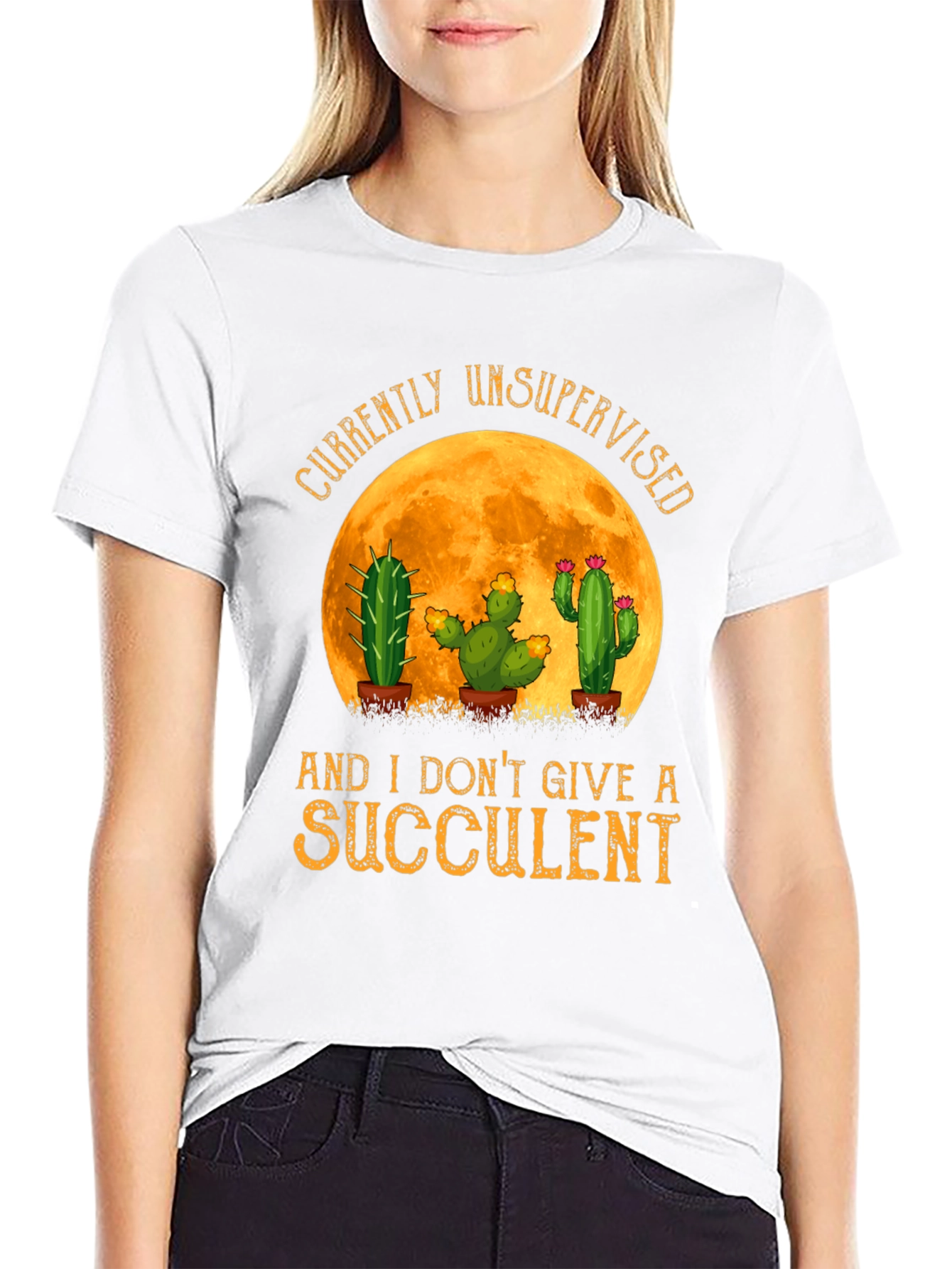 Black Unsupervised Succulent Cactus T-Shirt view 9