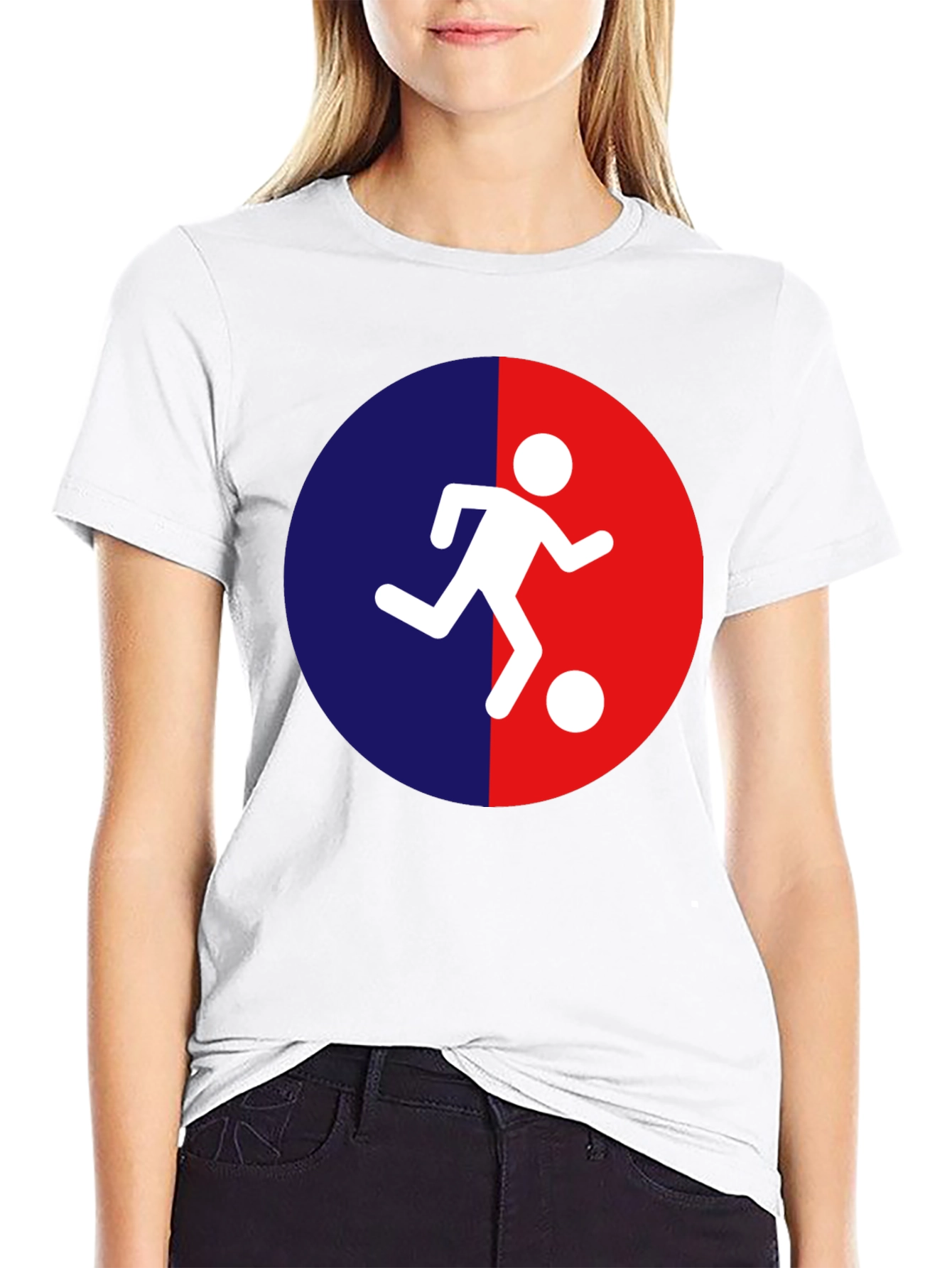 Black Soccer Player Graphic T-Shirt view 9