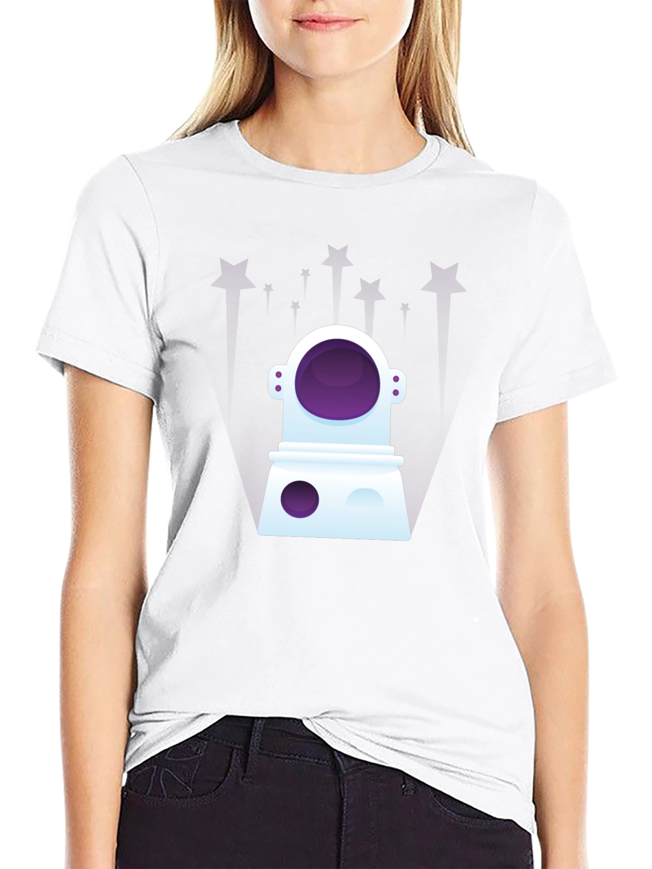 Black Astronaut Graphic Tee - Space Lover T-Shirt view 9