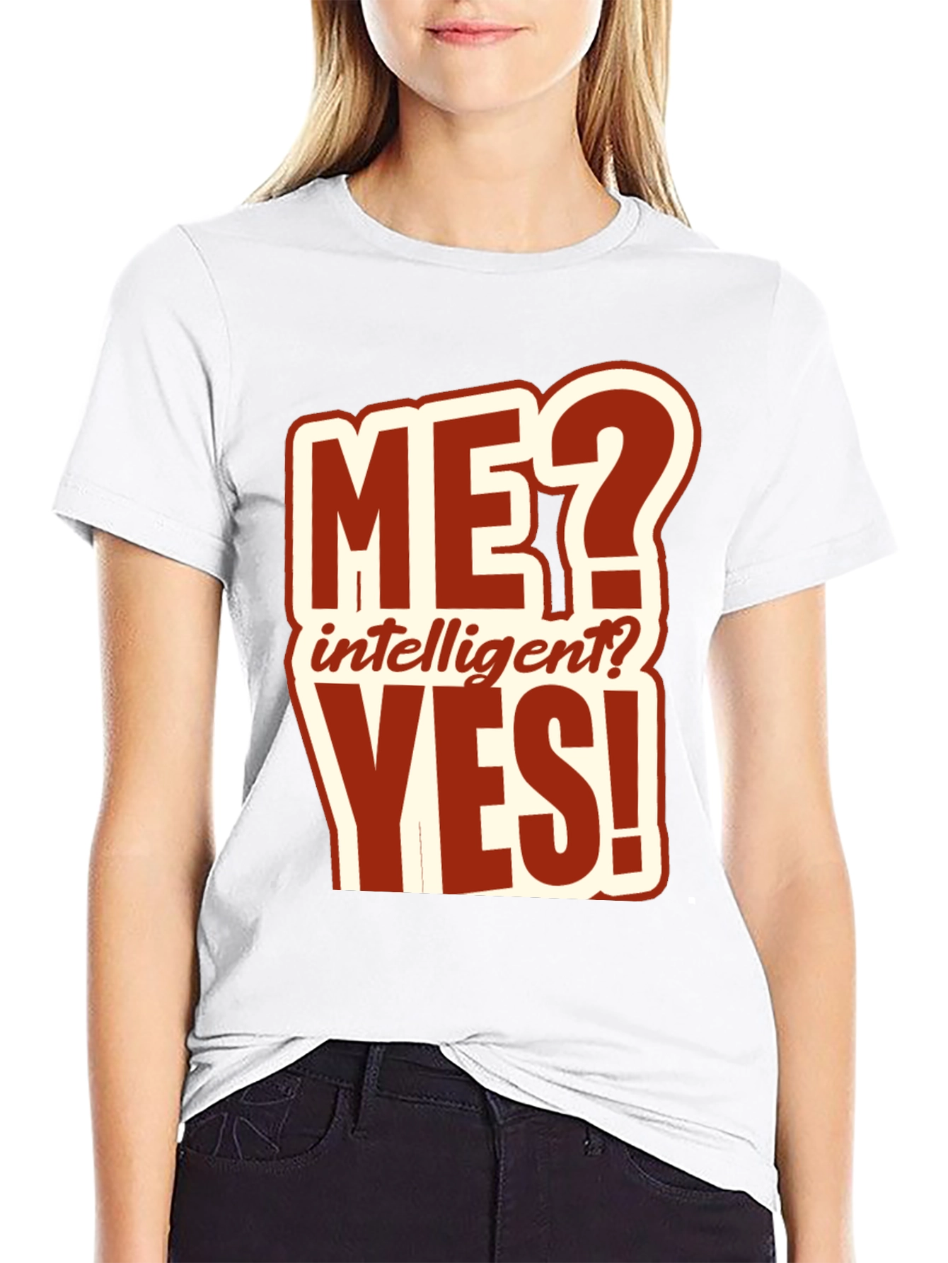 Black Funny ME? Intelligent? YES! T-Shirt view 9