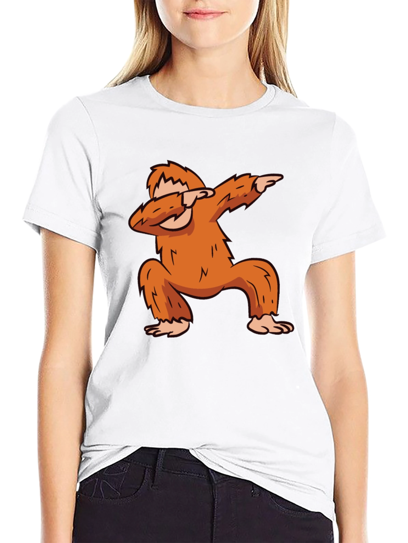 Black Bigfoot Dabbing Graphic Tee - Black view 9