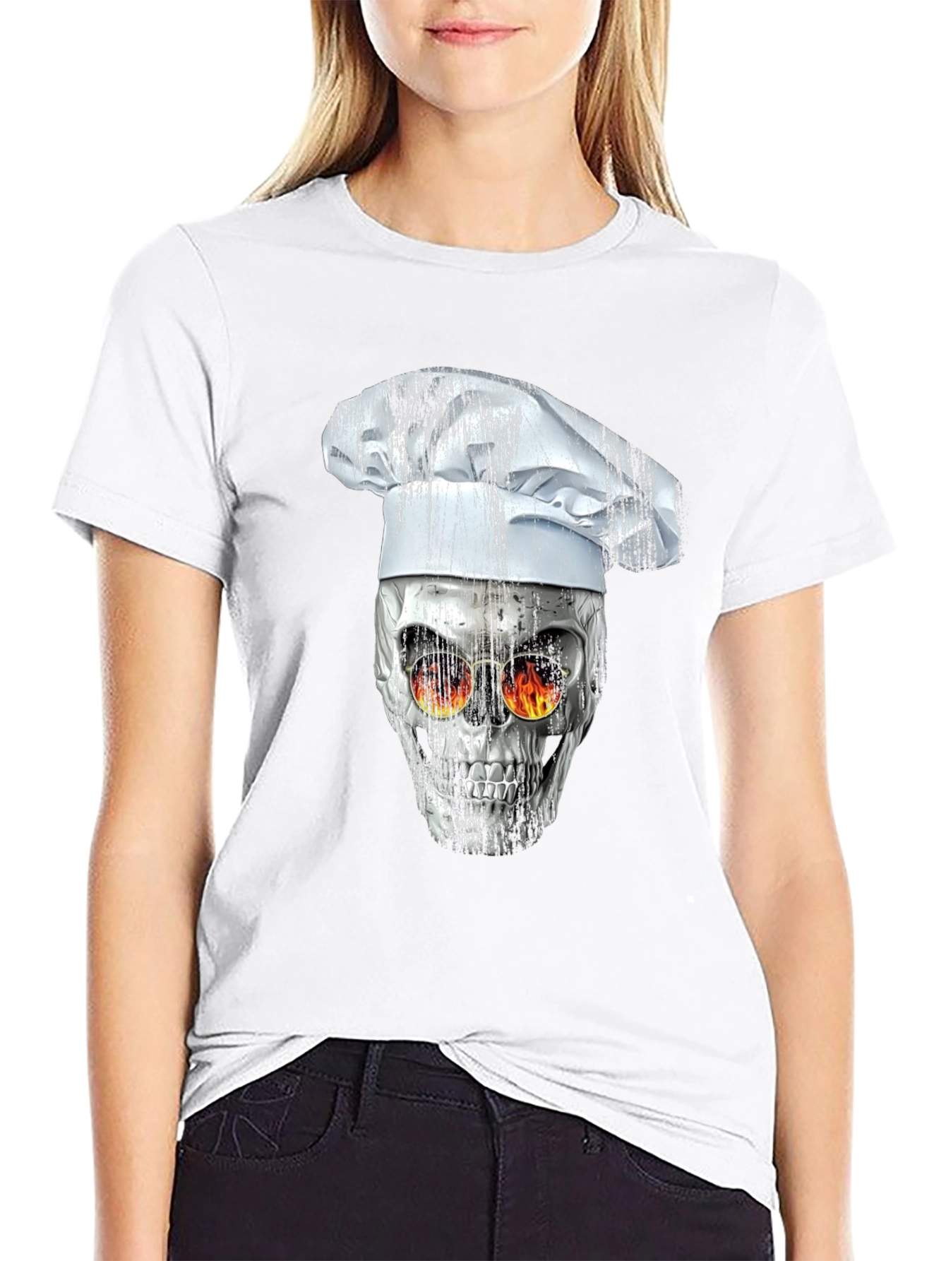 Black Skull Chef T-Shirt view 9