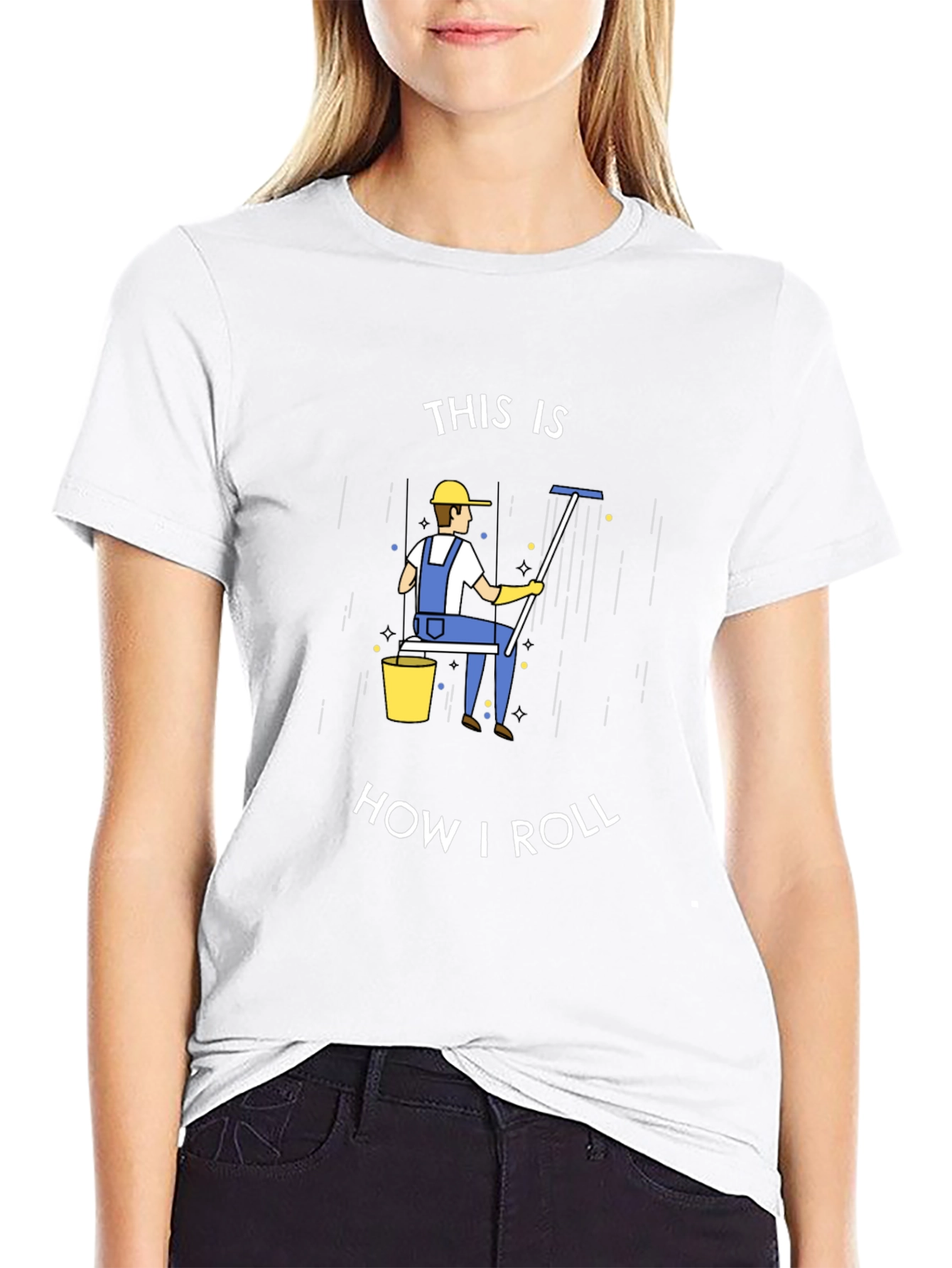 Black Window Washer T-Shirt - This is How I Roll view 9