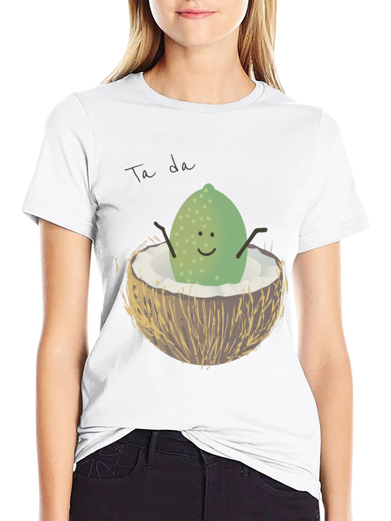 Black Ta Da! Lime in Coconut Graphic Tee view 9