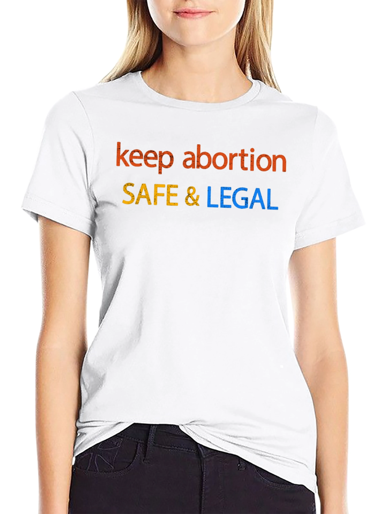 Black Keep Abortion Safe & Legal Tee view 9