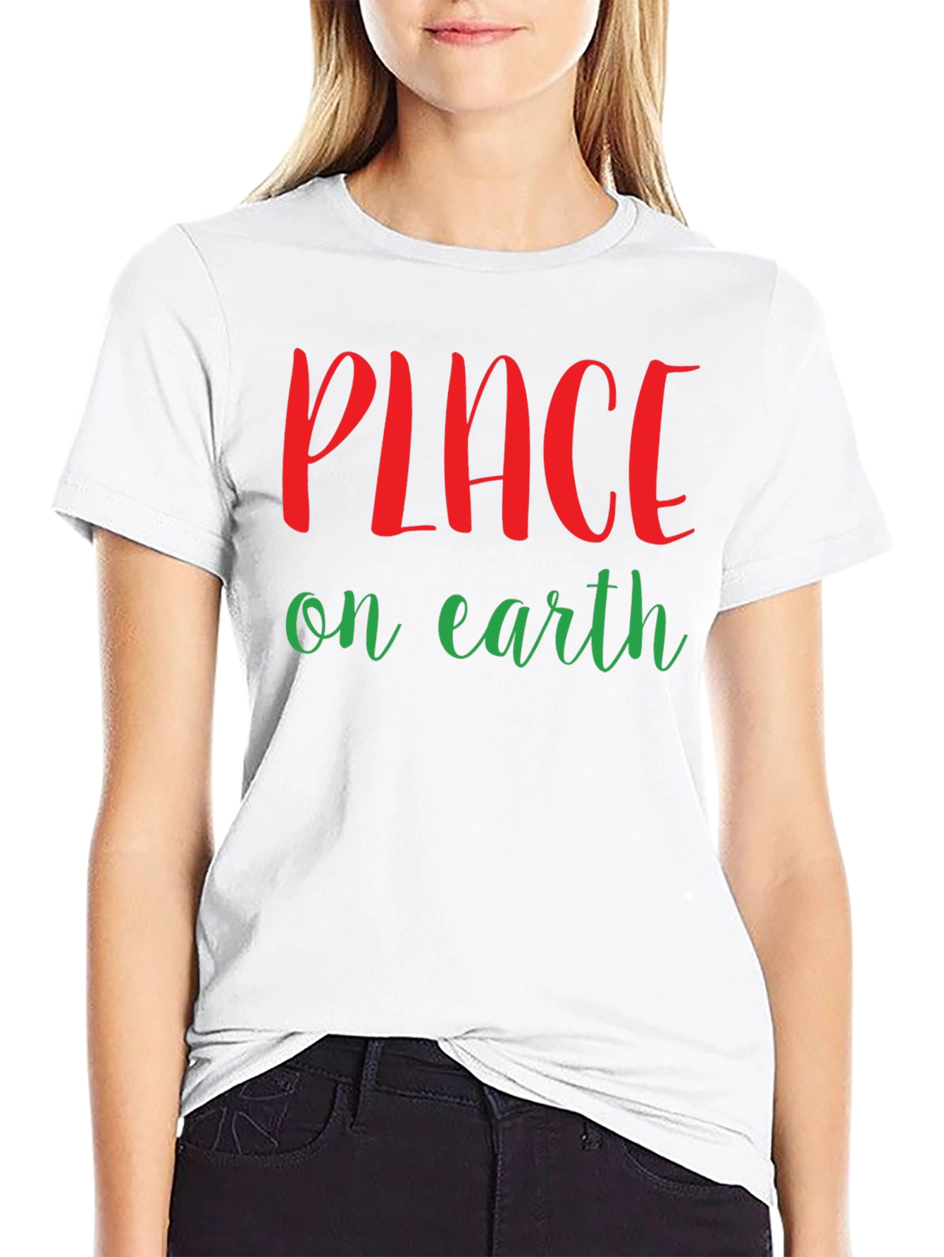 Black Peace On Earth Graphic T-Shirt view 9