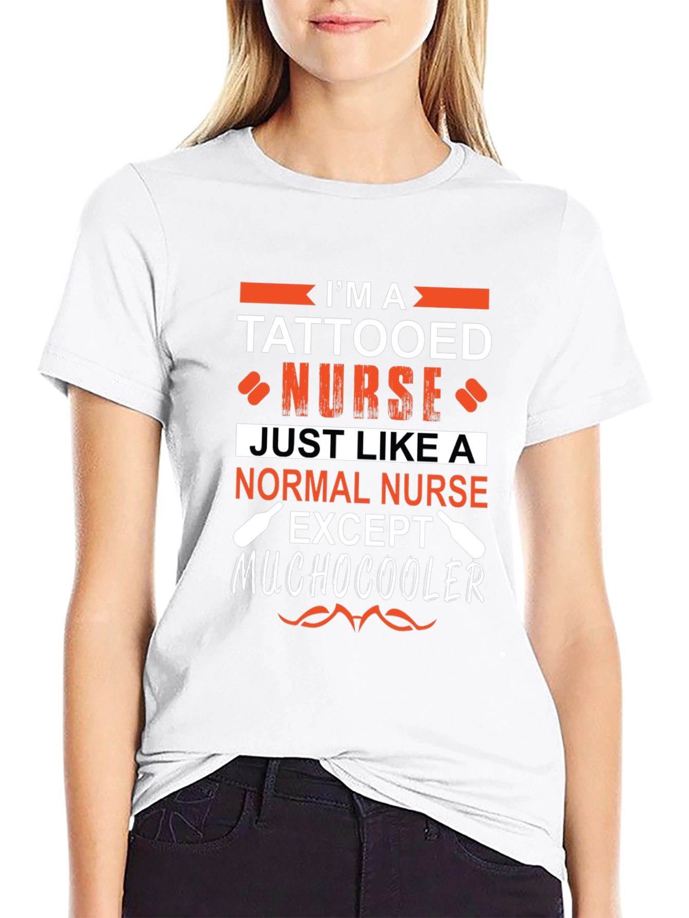 Tattooed Nurse Graphic T-Shirt - Unique Nurse Apparel - 9