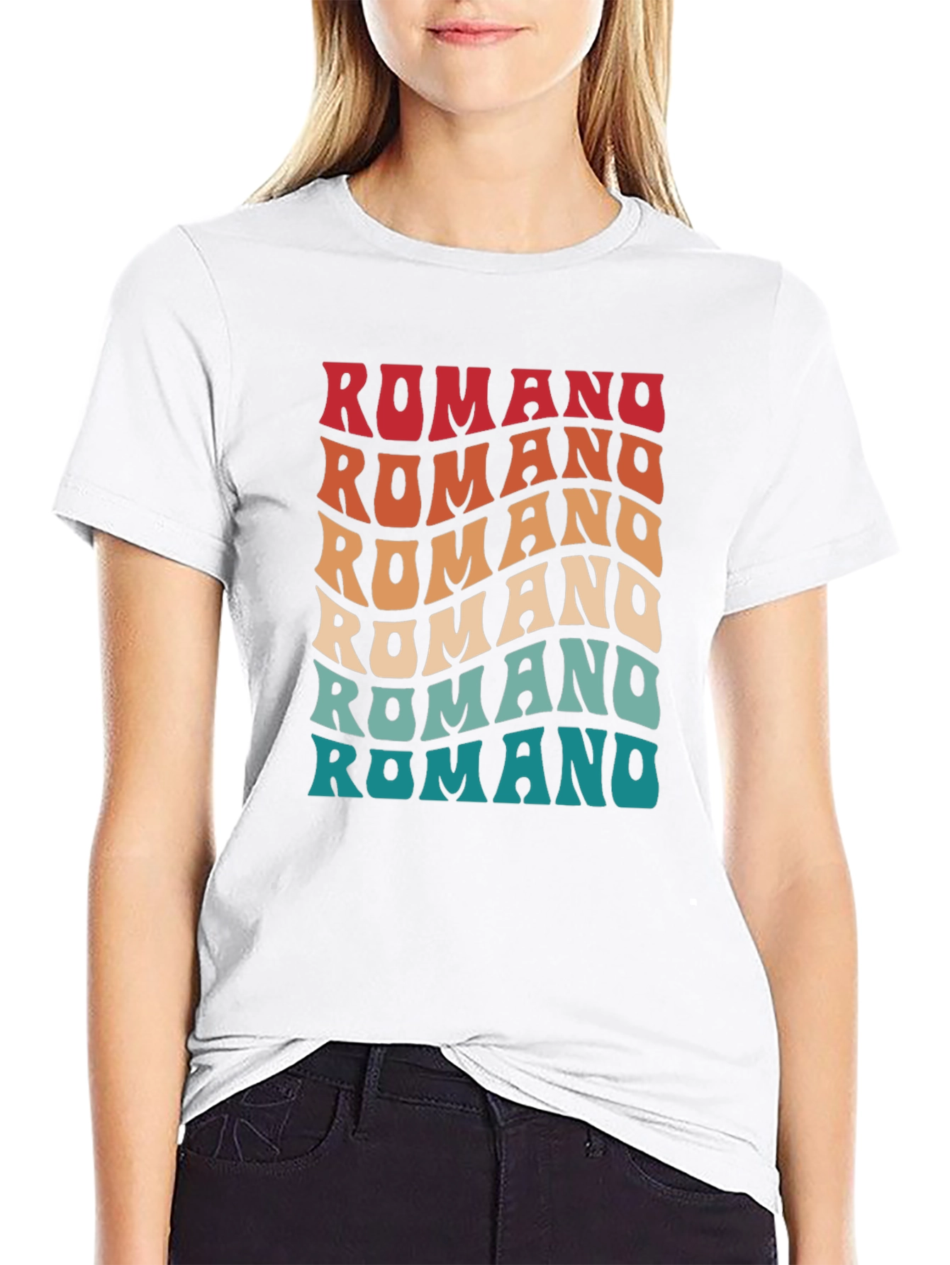 Black Retro Romano T-Shirt view 9