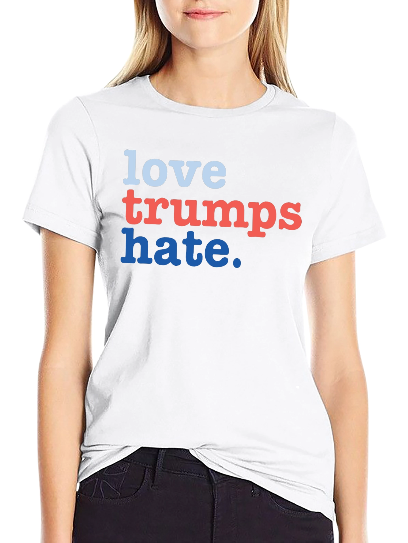 Black Love Trumps Hate Graphic Tee - Unisex view 9