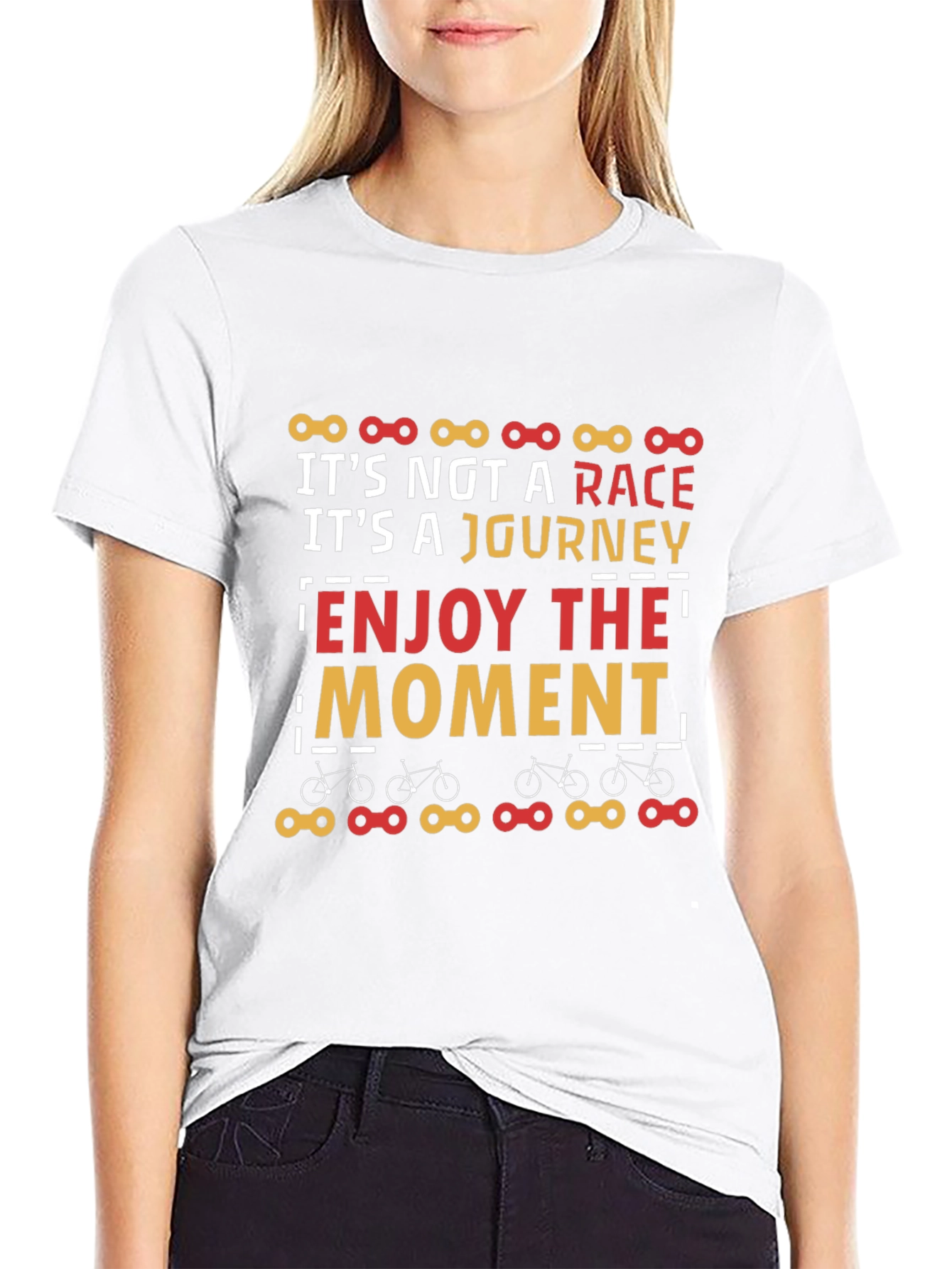 Black It's Not a Race T-Shirt - Enjoy The Moment Graphic Tee view 9