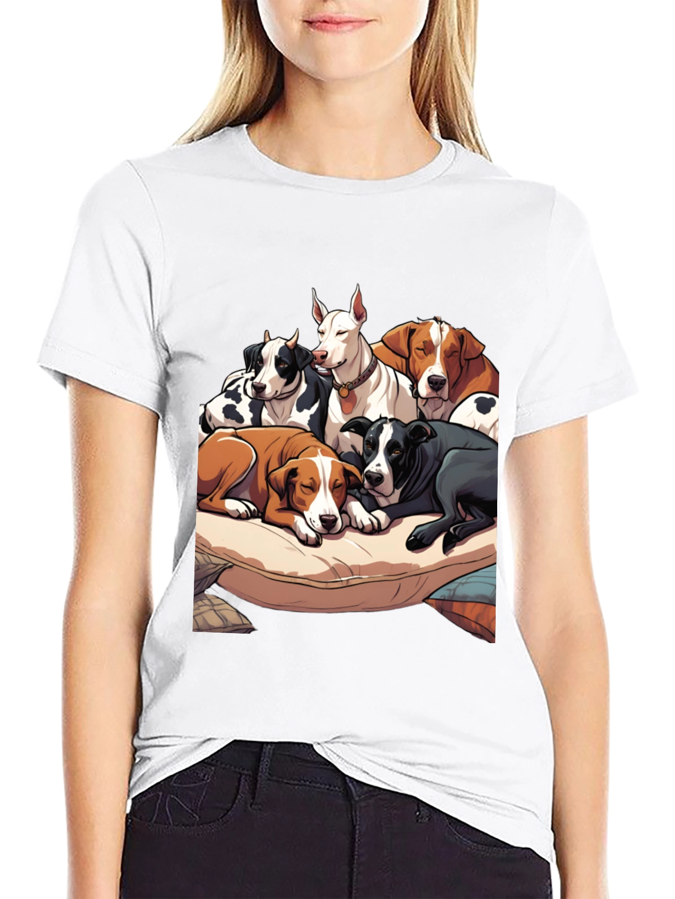 Black Dogs Pileup Graphic Tee - Soft Cotton view 9