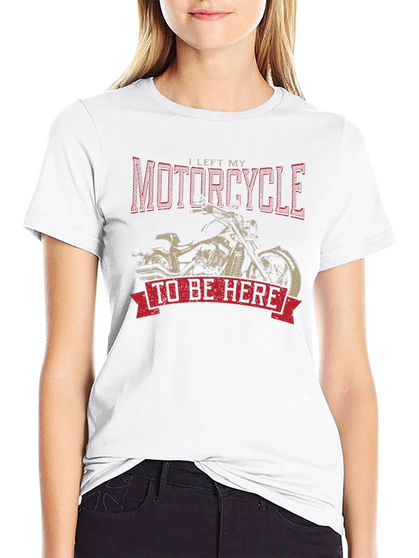Black Motorcycle T-Shirt - I Left My Motorcycle To Be Here view 9