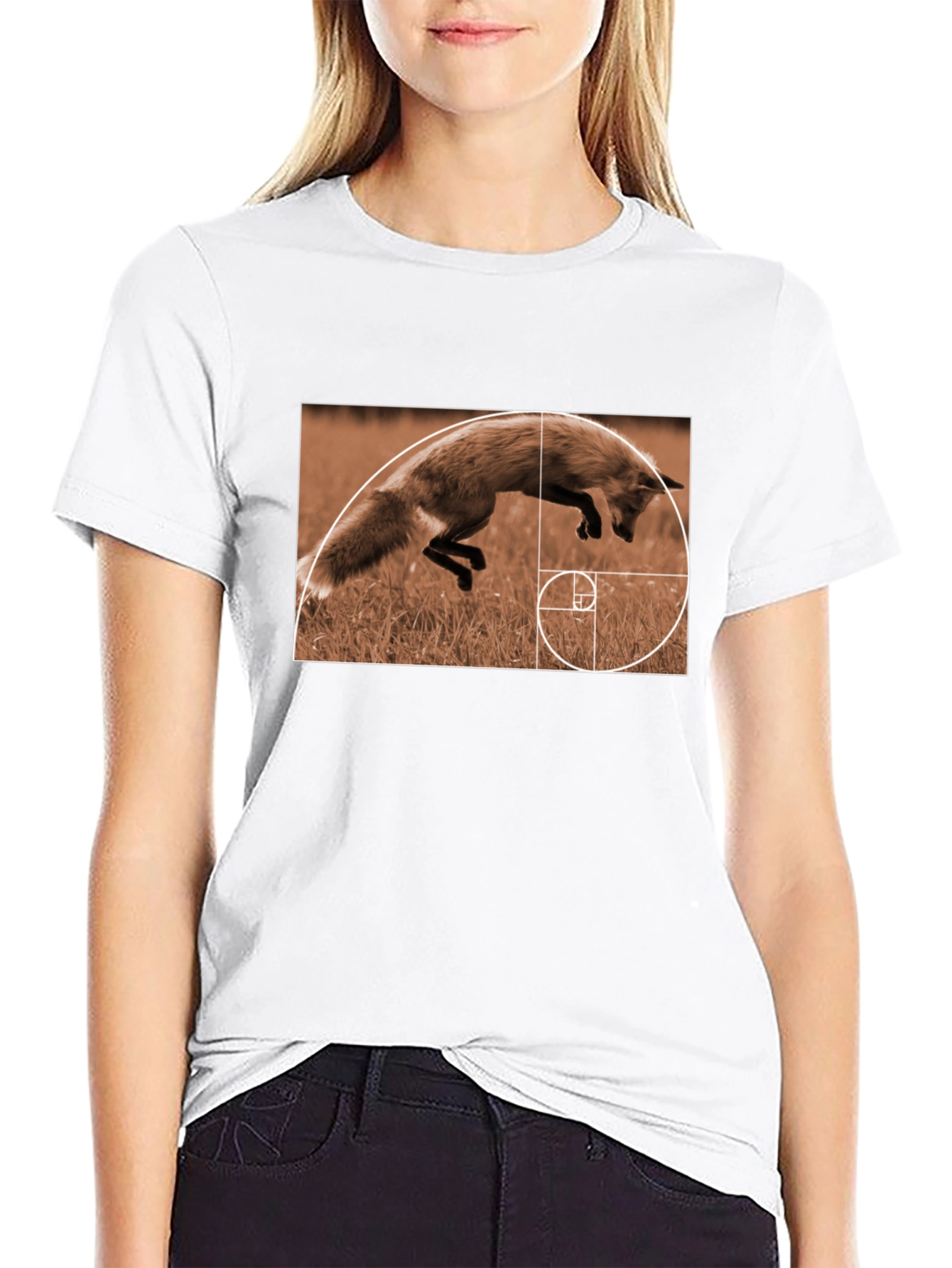 Black Fox Golden Ratio T-Shirt - Stylish Math Nature Tee view 9