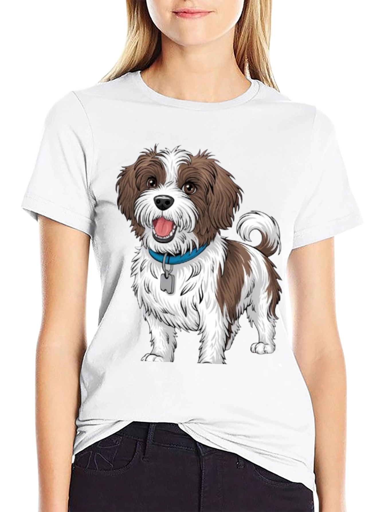 Black Dog Graphic Tee - Casual Black T-Shirt view 9