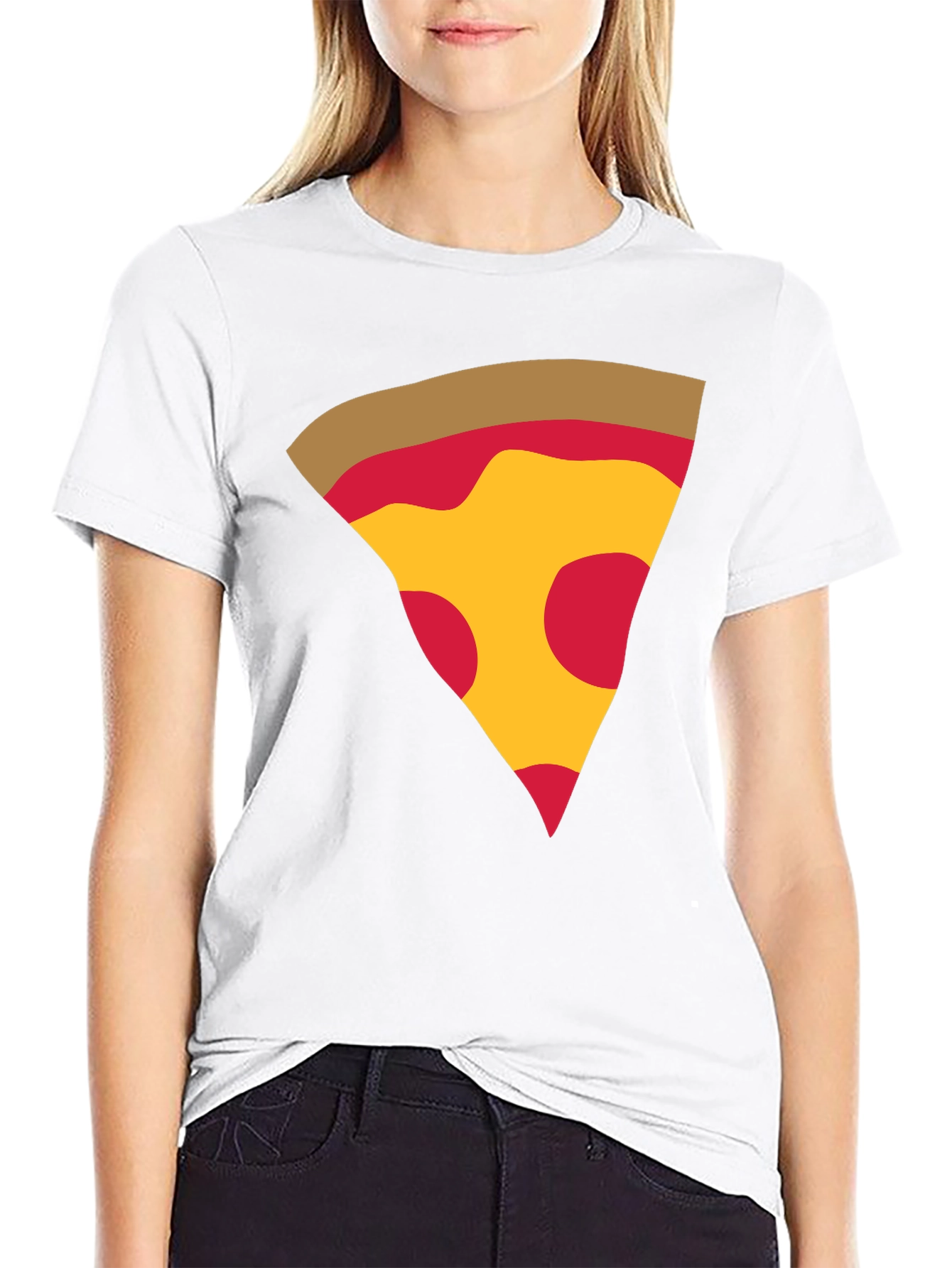 Black Pizza Slice Graphic T-Shirt view 9