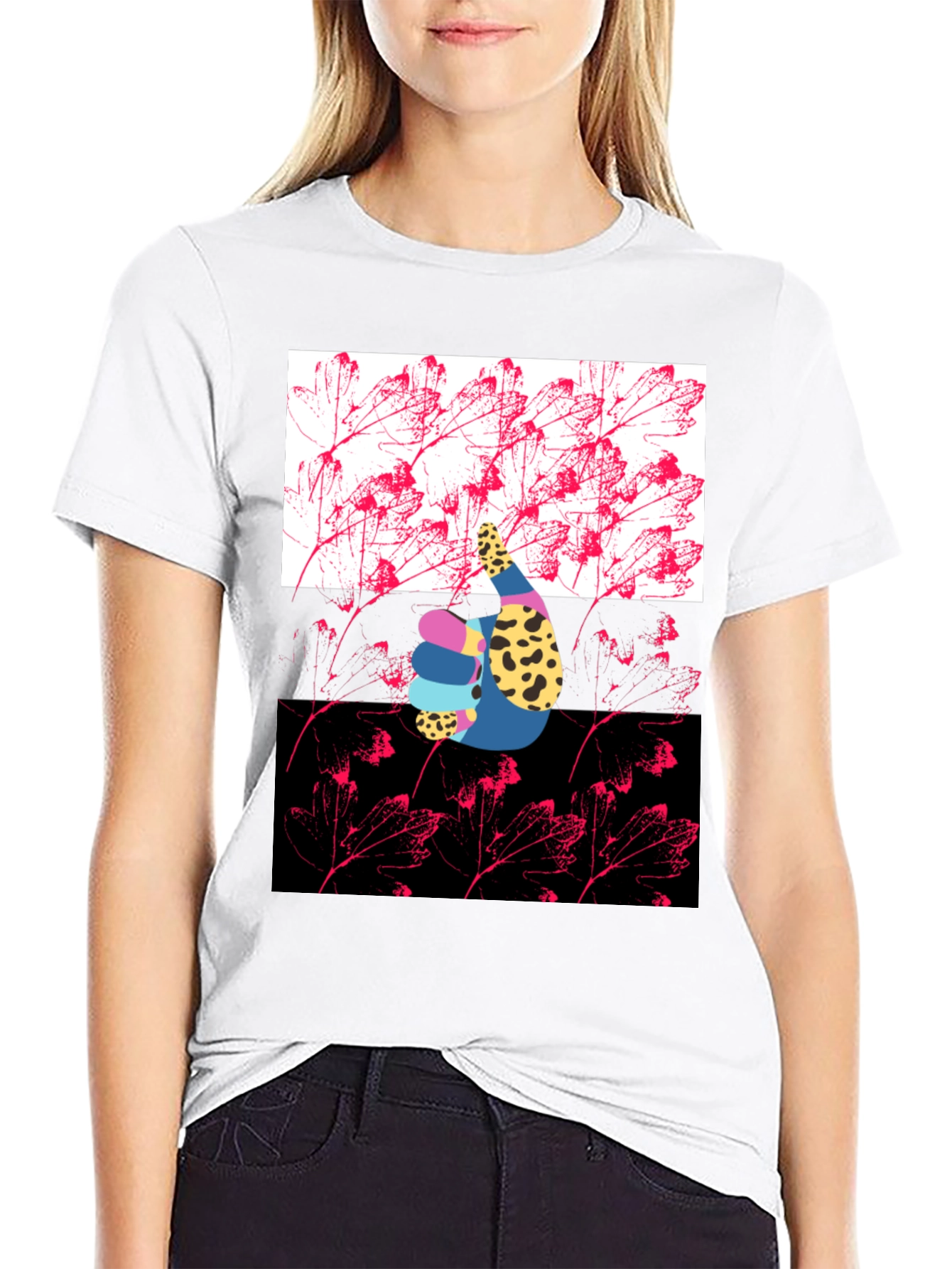 Thumbs Up Black Graphic Tee - 9