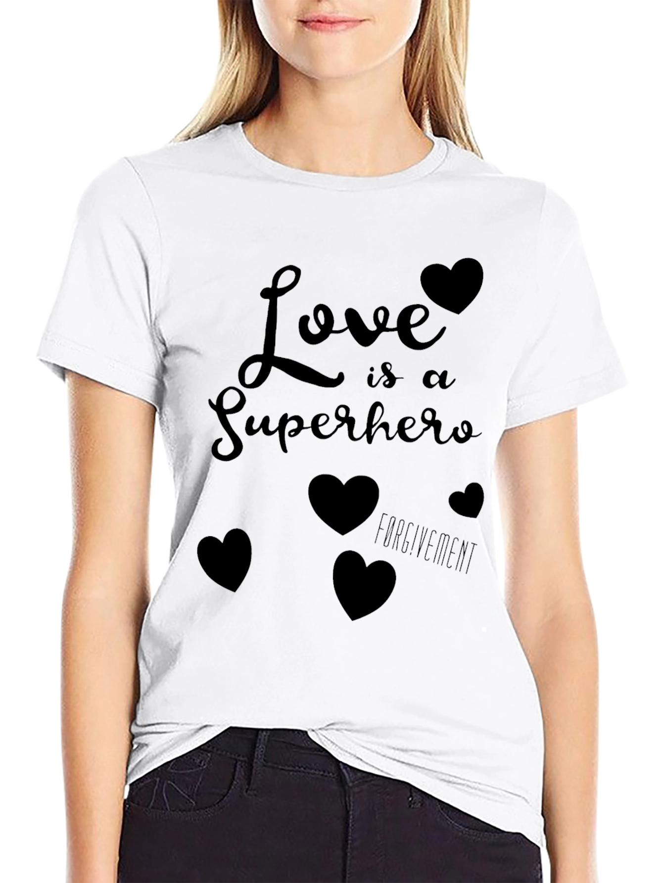 Black Love Is a Superhero Graphic Tee - Soft Cotton Blend view 9