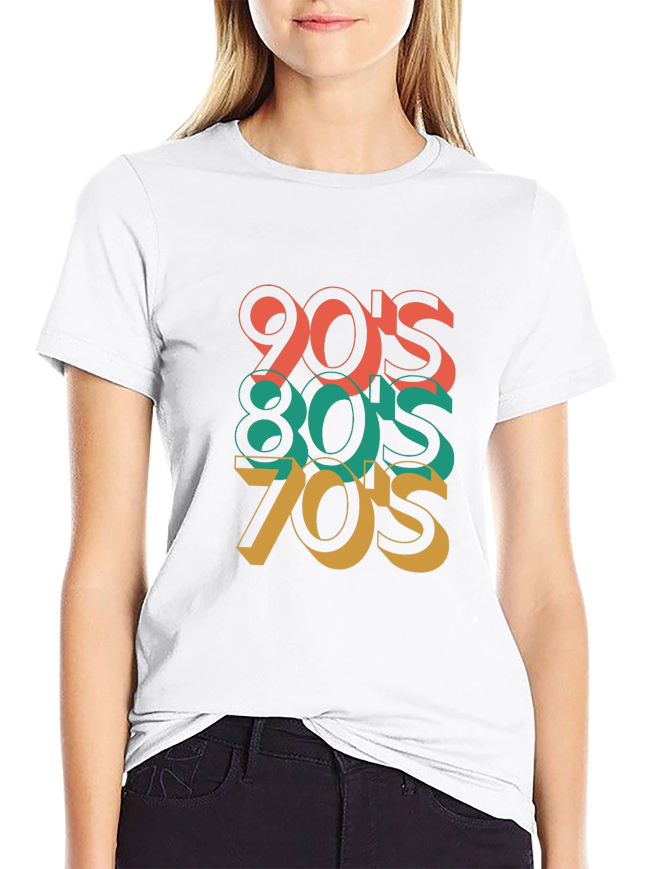 Black Retro 70's 80's 90's Throwback T-Shirt view 9