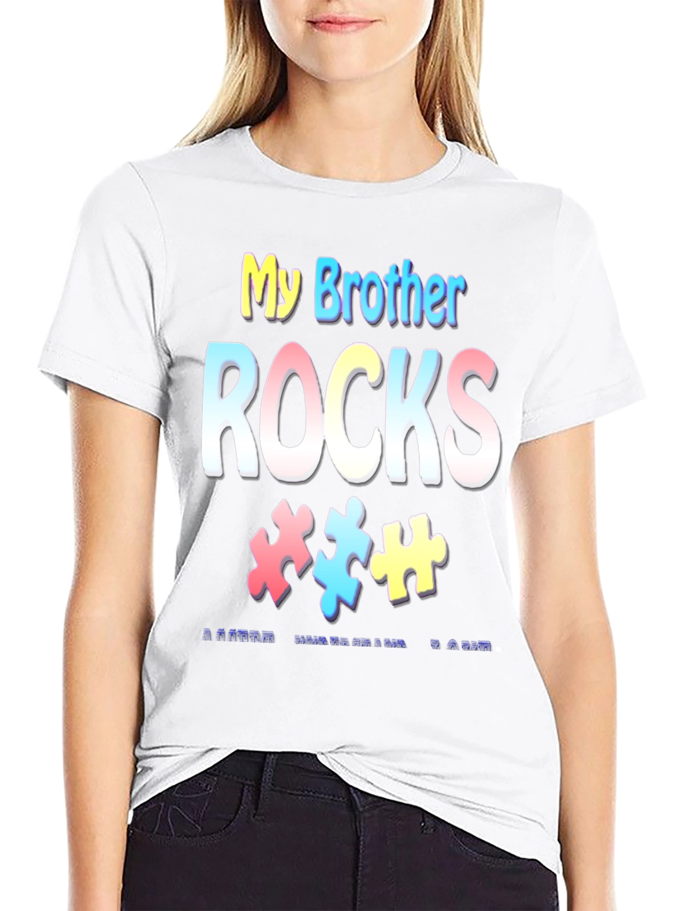 My Brother Rocks Autism Awareness T-Shirt - 9