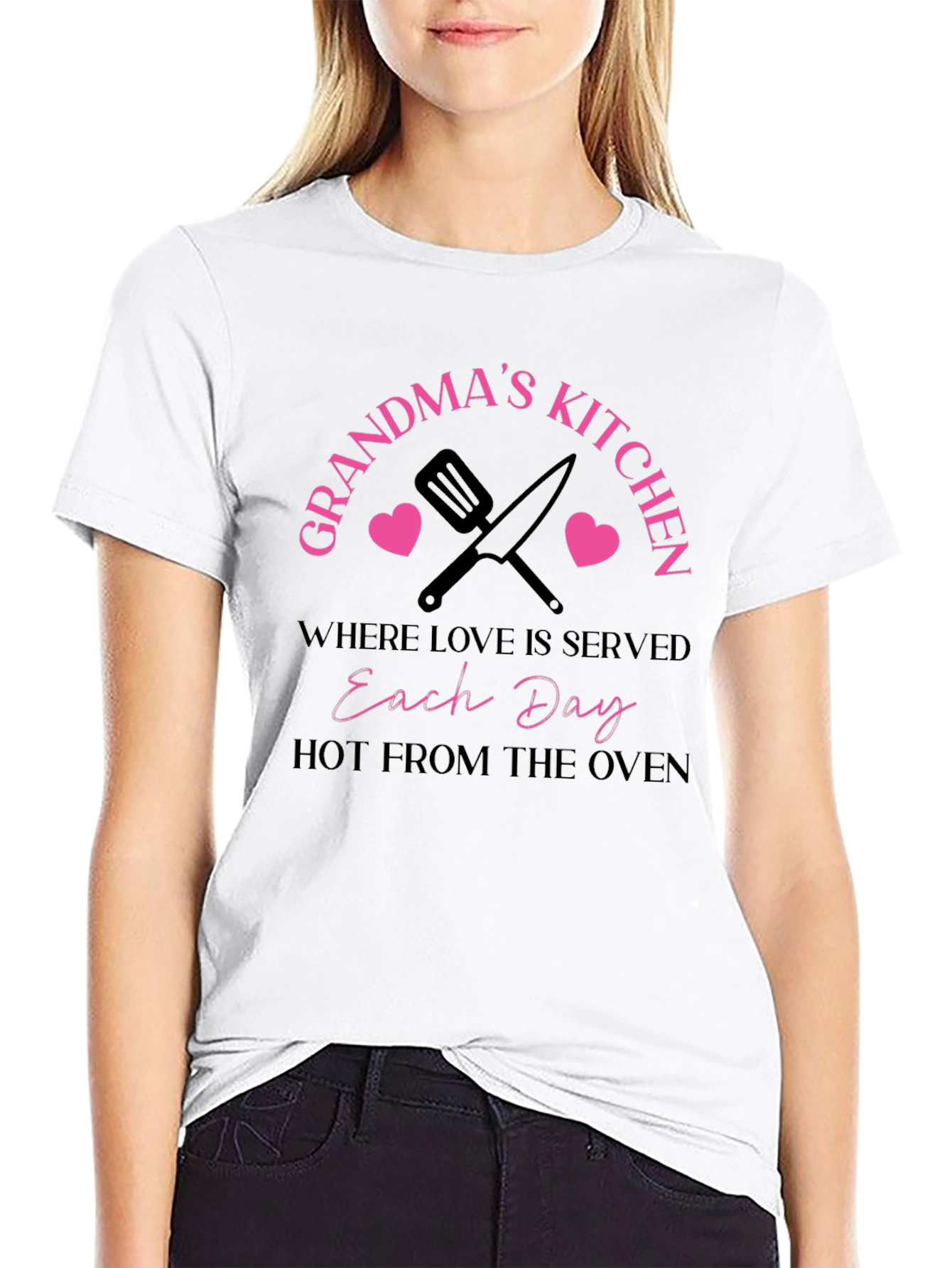 Black Grandma's Kitchen T-Shirt - Love Served Daily view 9