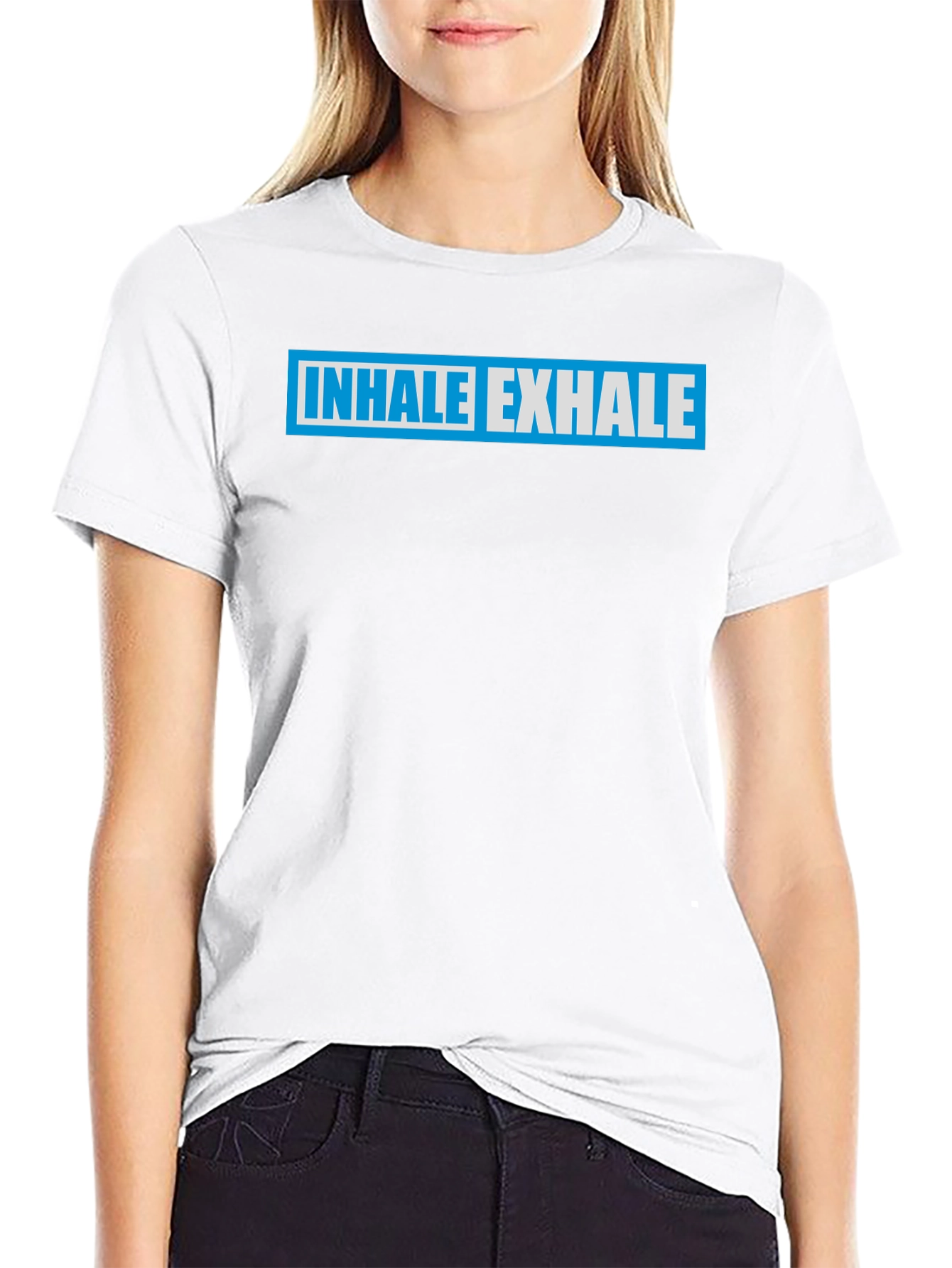 Black Inhale Exhale Graphic Tee - Black T-Shirt view 9