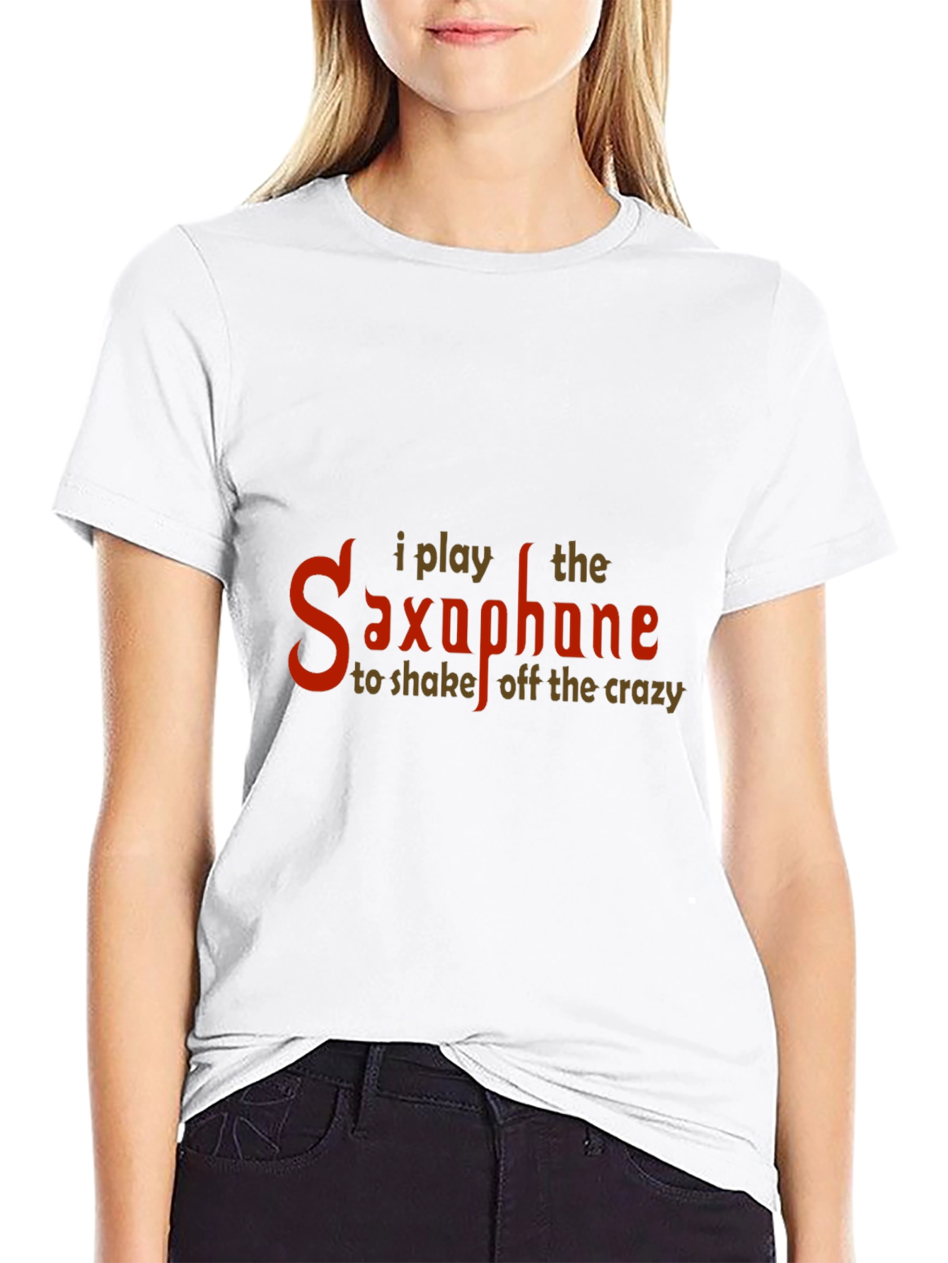 Black I Play Saxophone Funny Music T-Shirt view 9