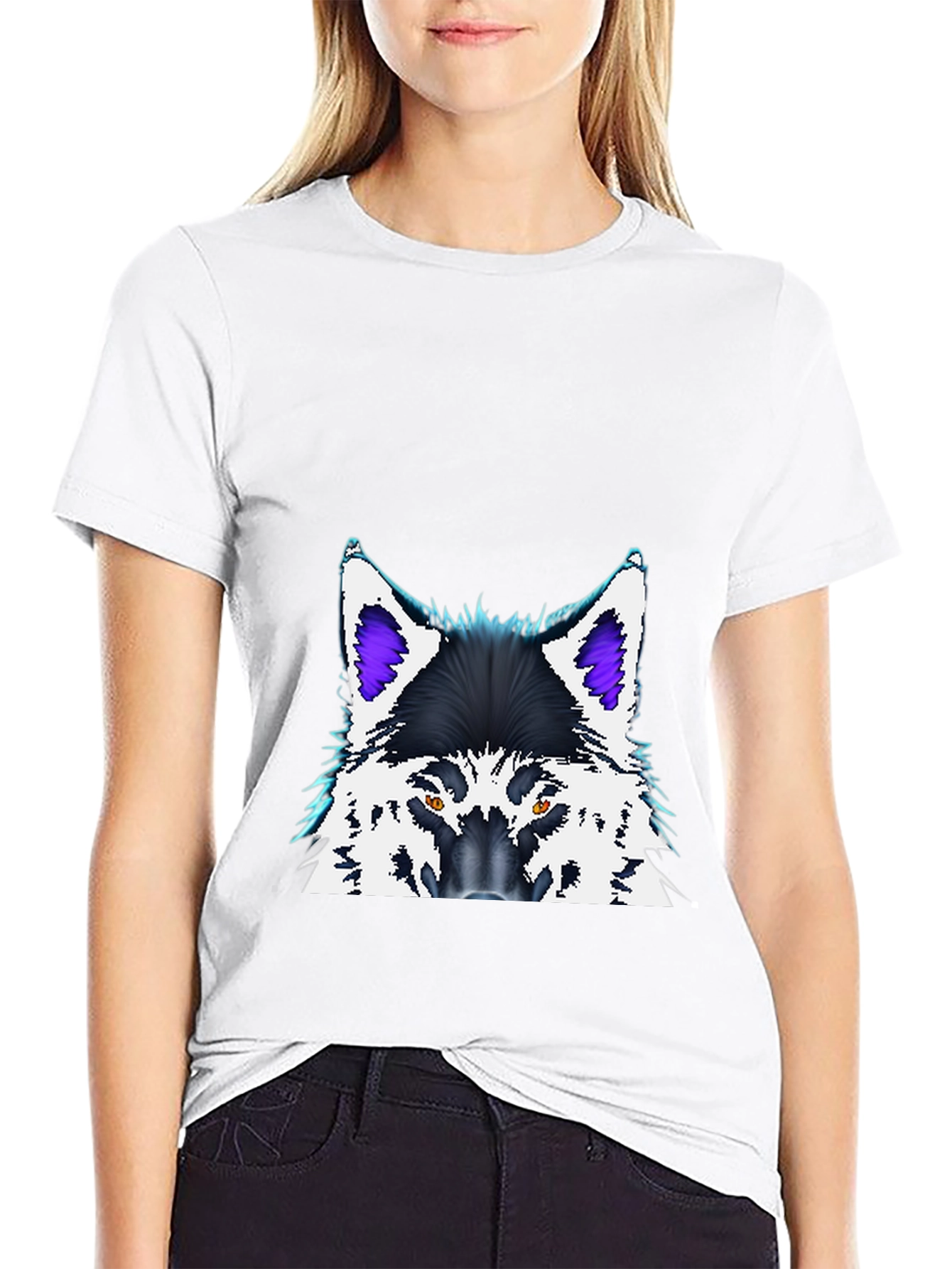 Black Wolf Graphic Tee - Stylish Black T-Shirt view 9