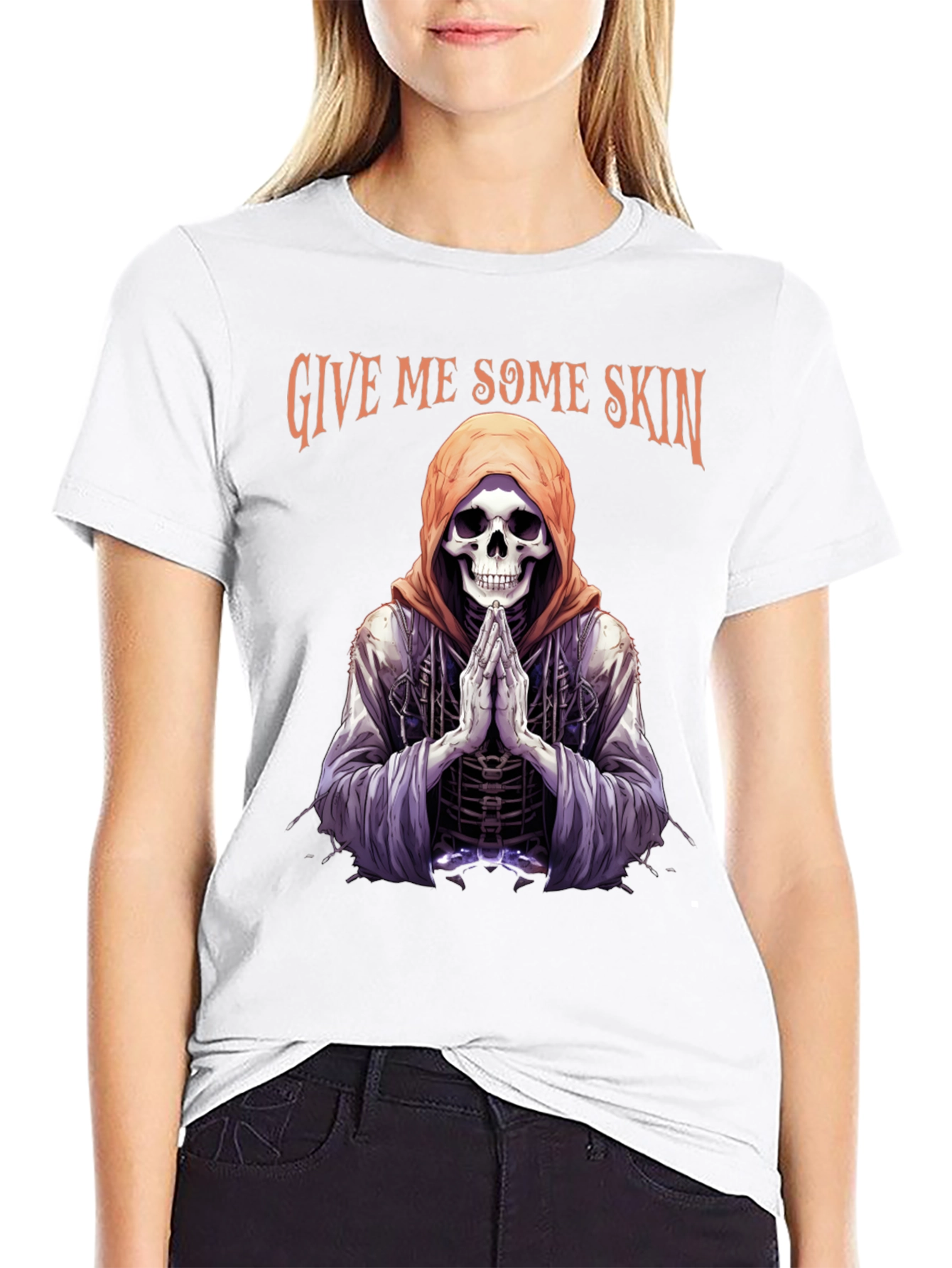 Black Give Me Some Skin Skeleton T-Shirt view 9