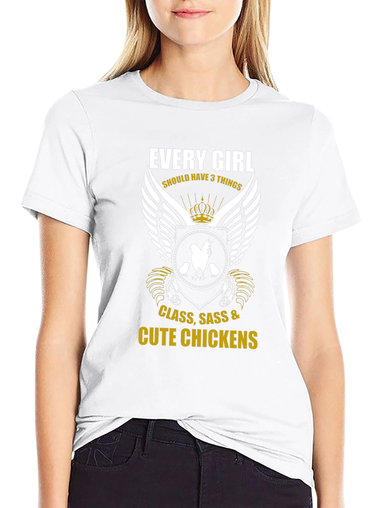 Black Every Girl Needs Cute Chickens T-Shirt view 9
