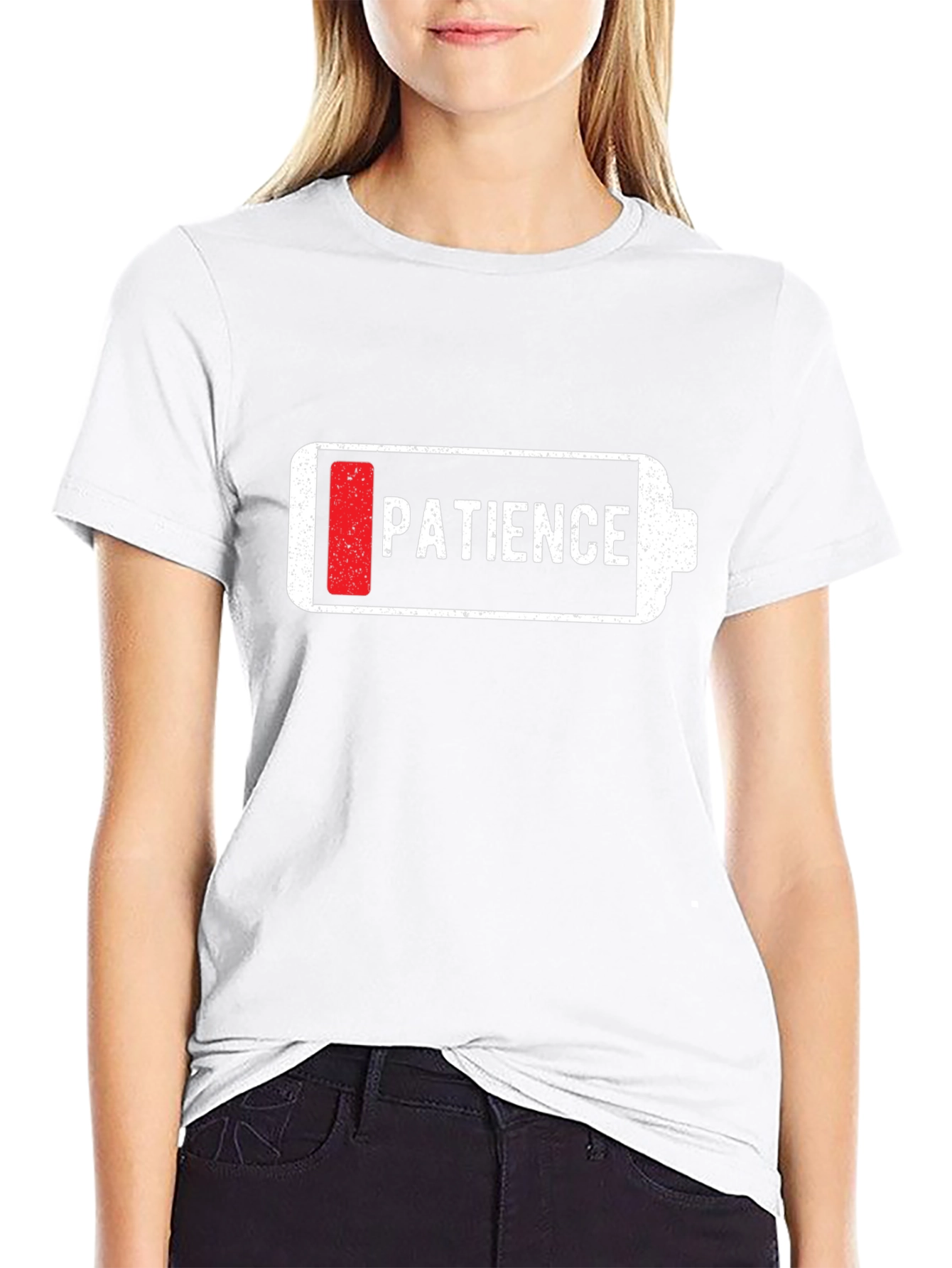 Black Low Patience Battery Graphic T-Shirt view 9