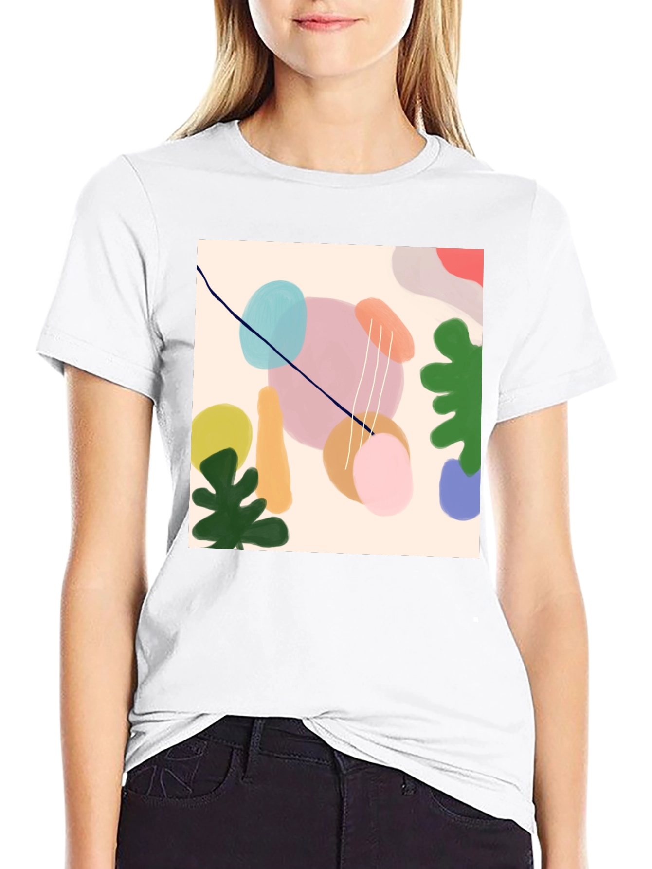 Black Abstract Art T-Shirt - Stylish Graphic Tee view 9