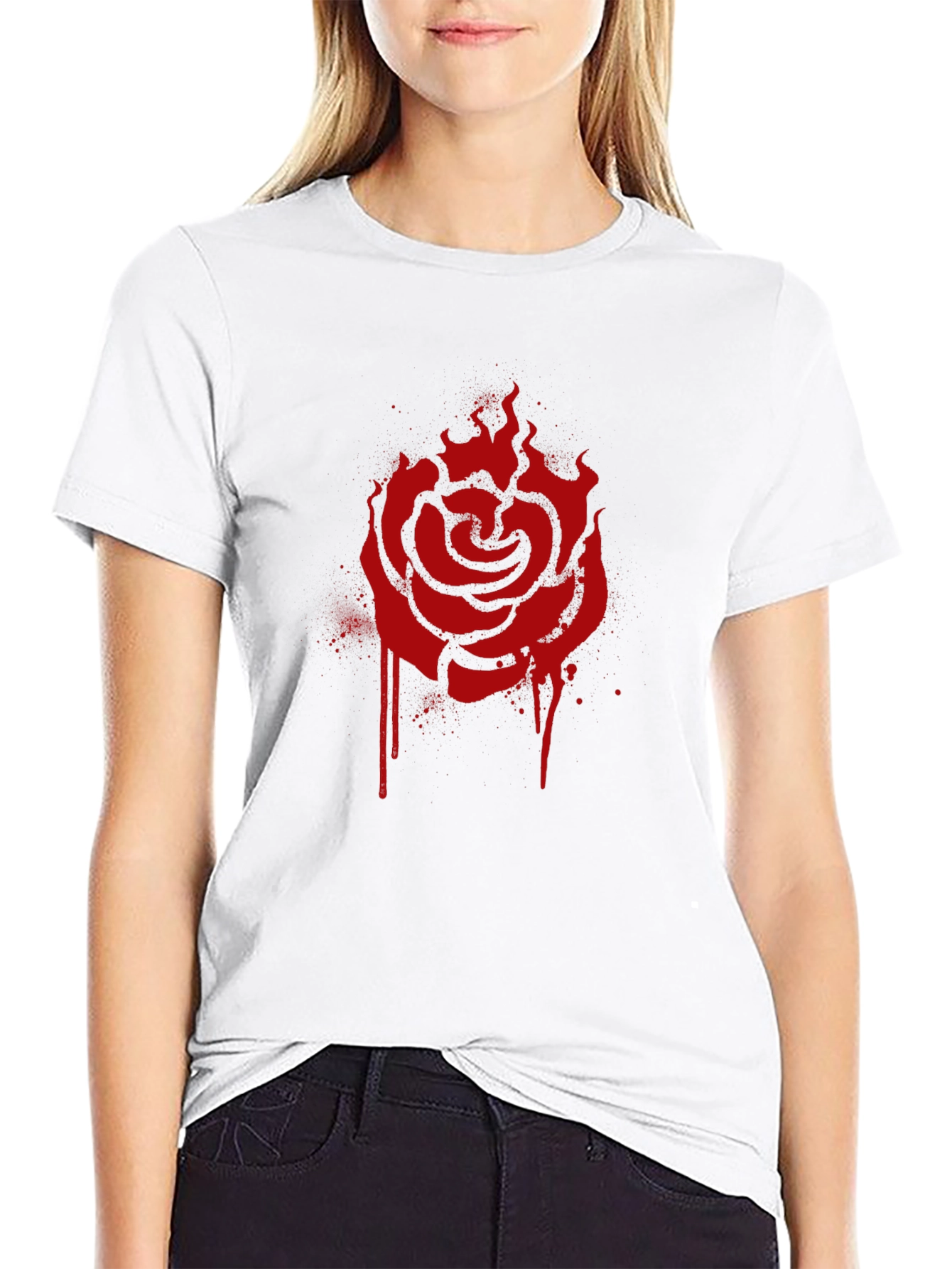 Black Rose Emblem Graphic Tee - Black view 9