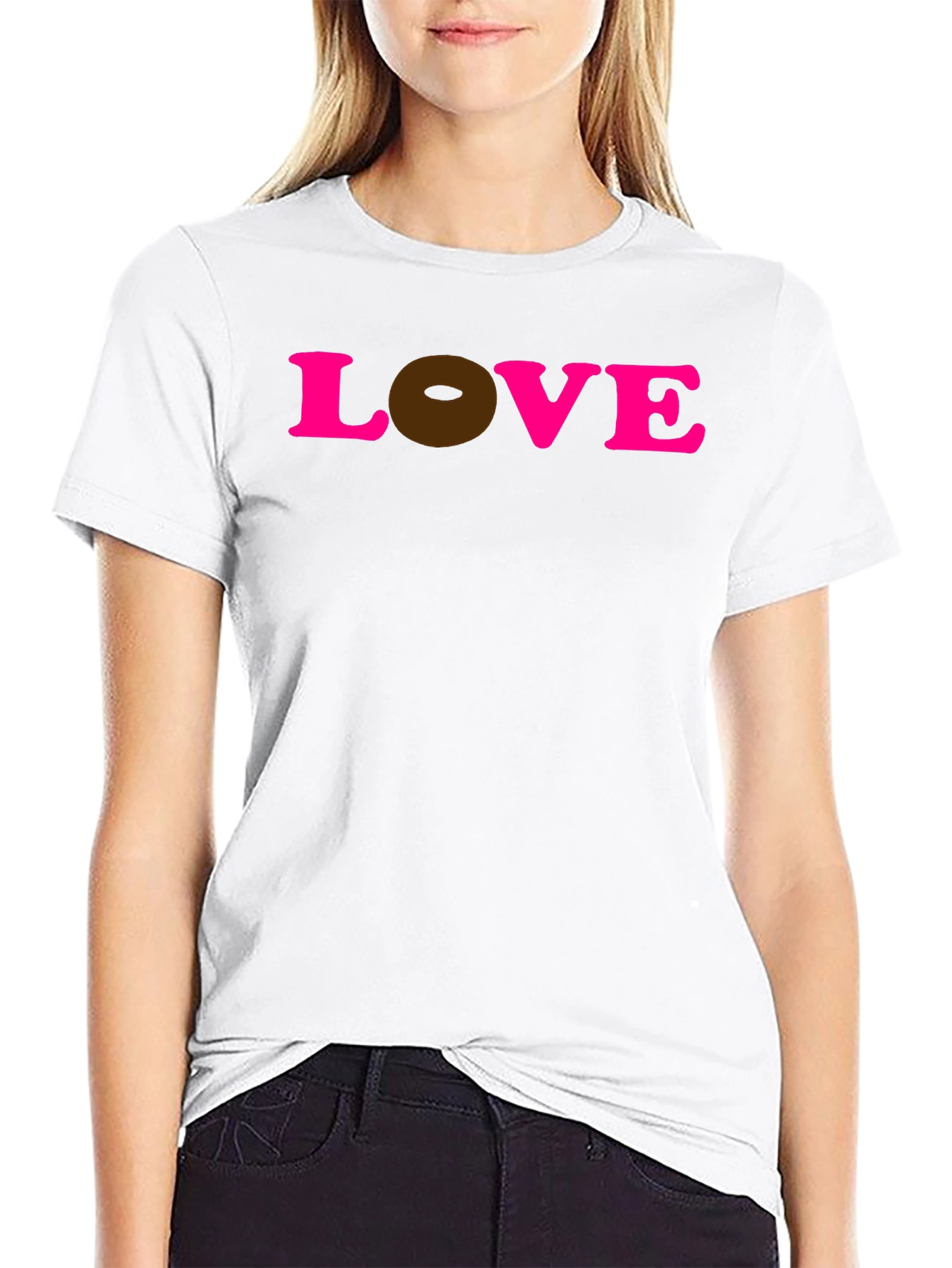 Black Donut Love T-Shirt - Unique Design view 9