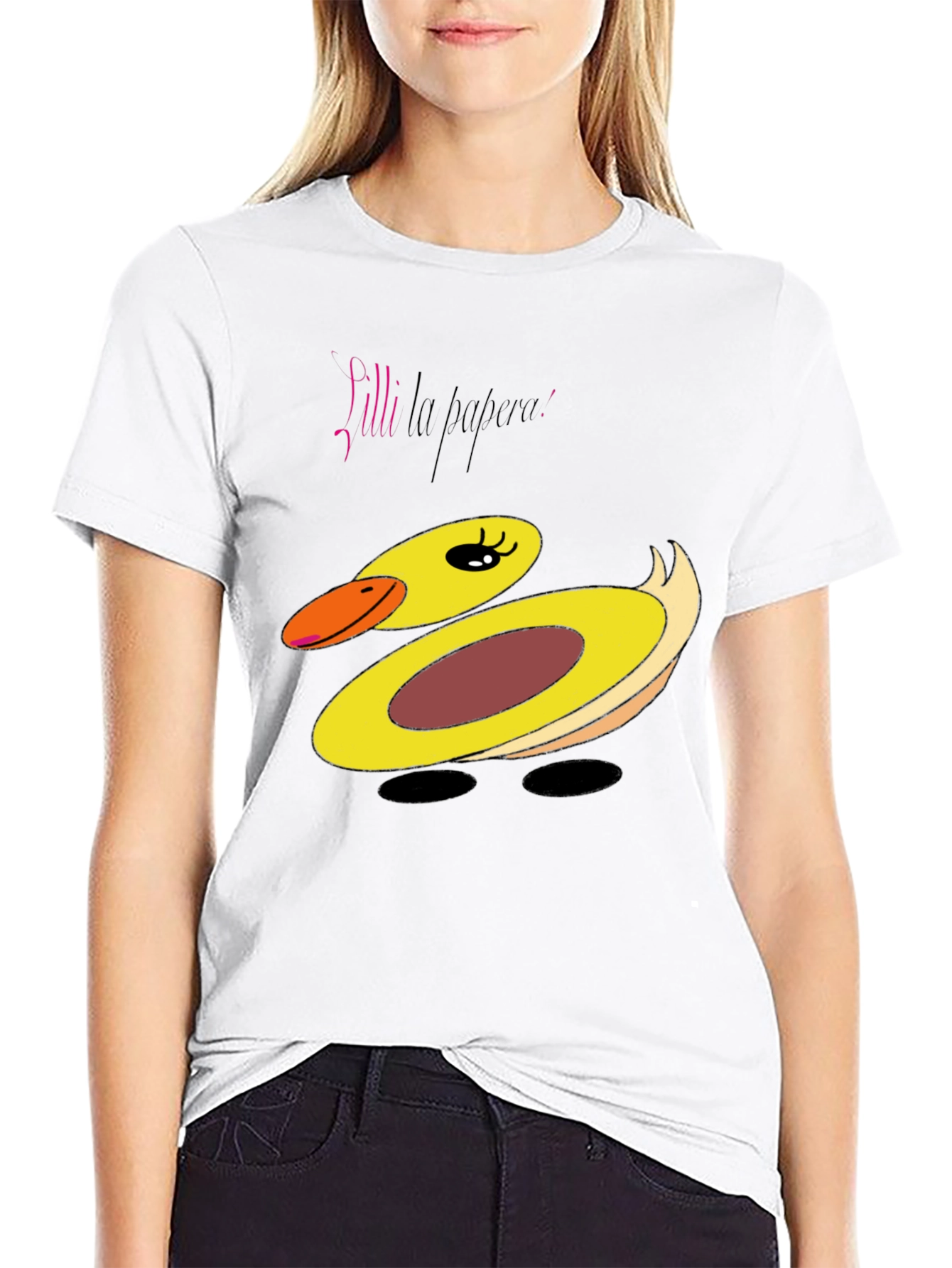 Black Duck Graphic T-Shirt - Playful Cartoon Design view 9