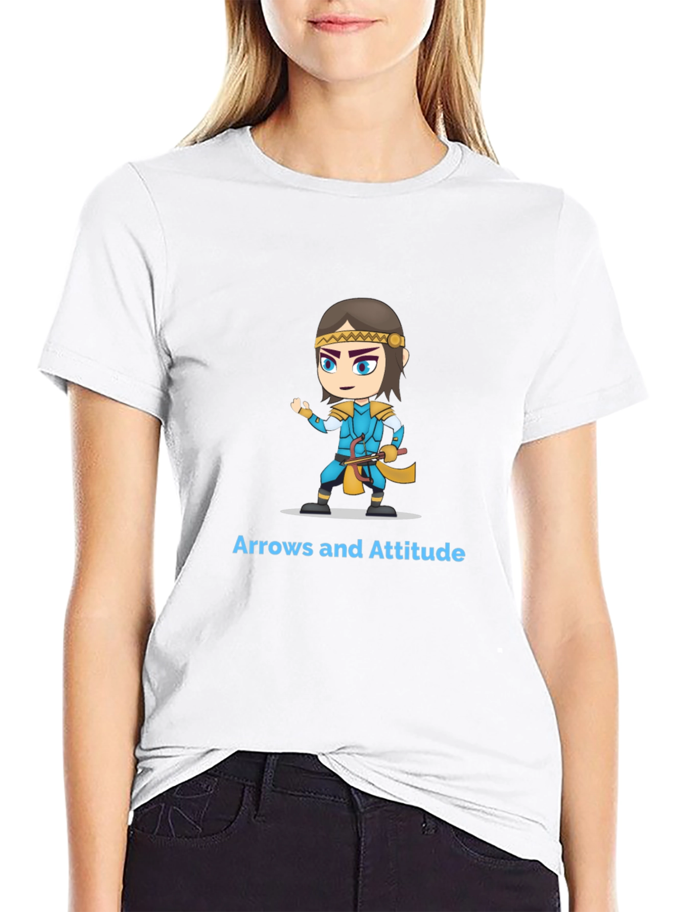 Black Arrows and Attitude Graphic Tee view 9