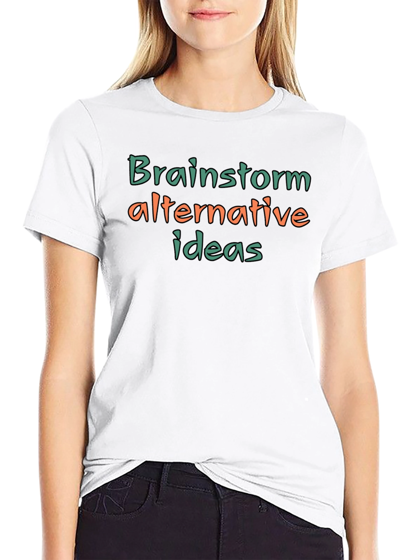 Black Brainstorm Alternative Ideas Graphic T-Shirt view 9