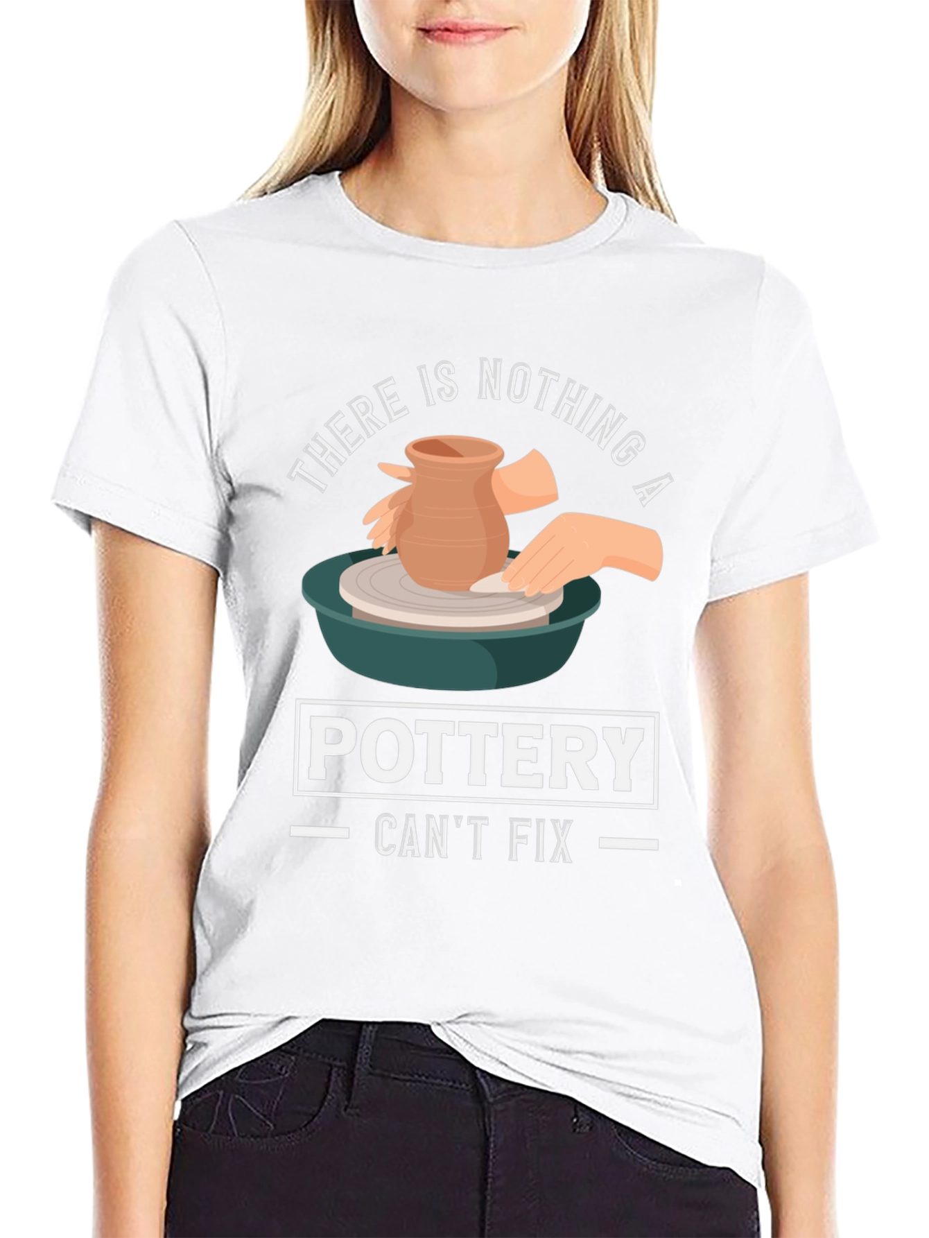 Black Pottery Fix T-Shirt, Ceramic Art Tee view 9