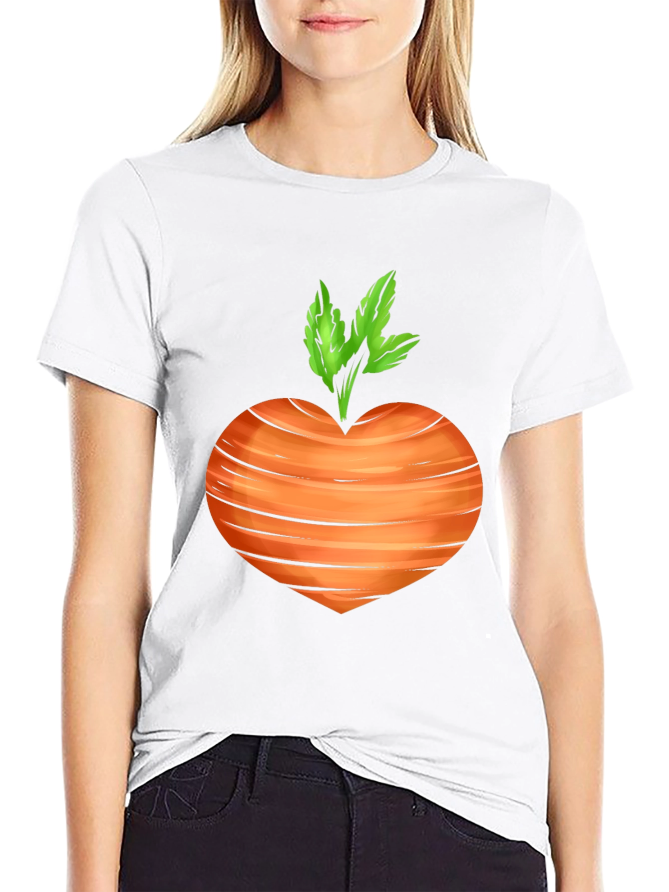 Black Carrot Heart T-Shirt - Veggie Love Tee view 9