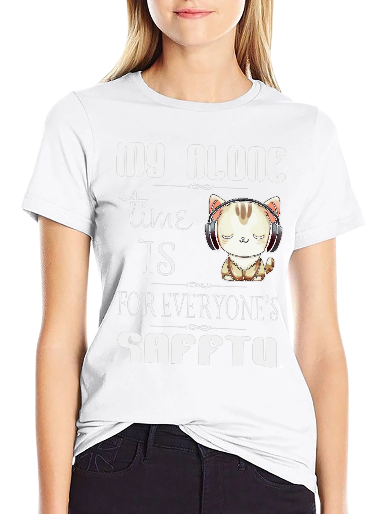 Black My Alone Time T-Shirt view 9