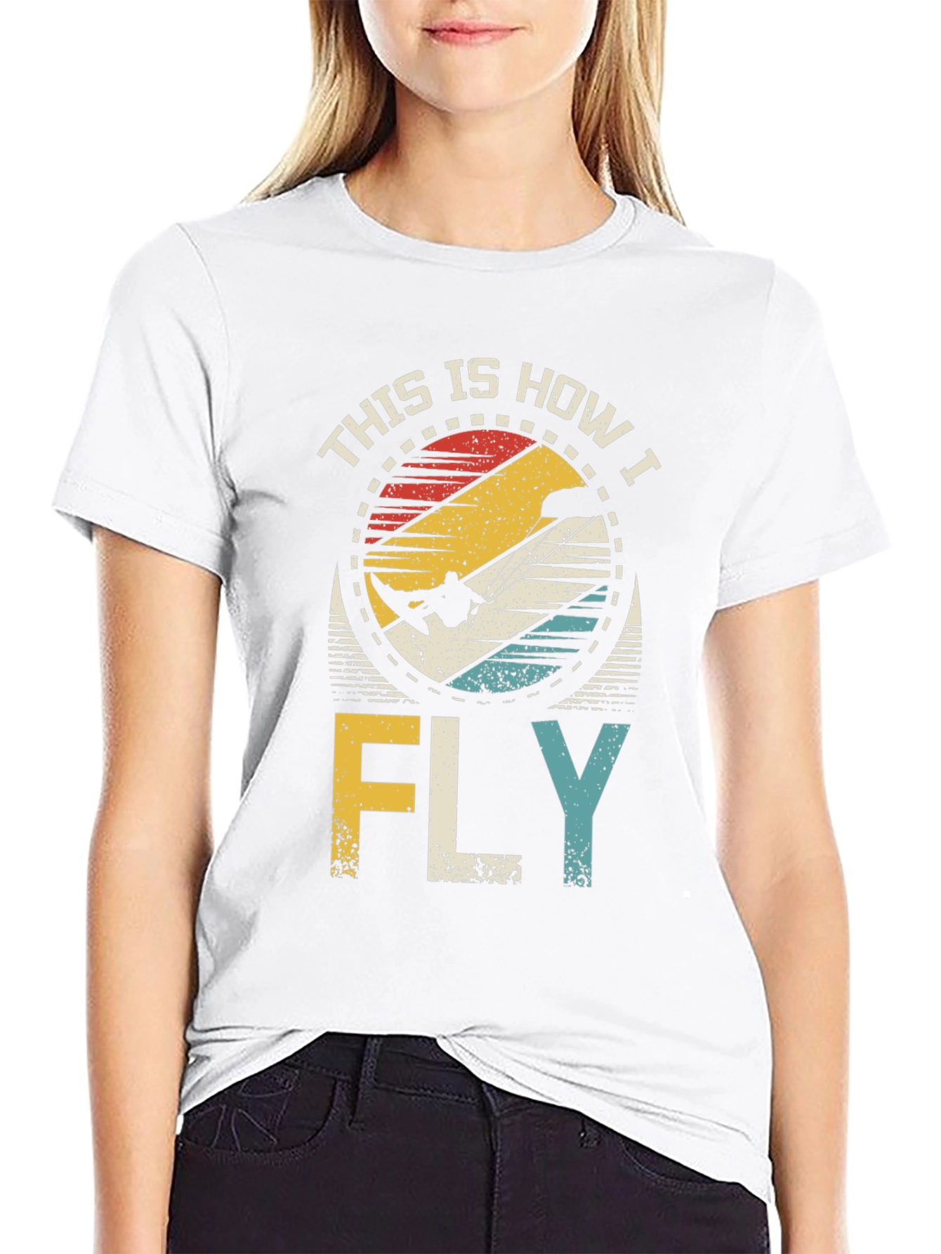 Black This Is How I Fly Retro T-Shirt view 9