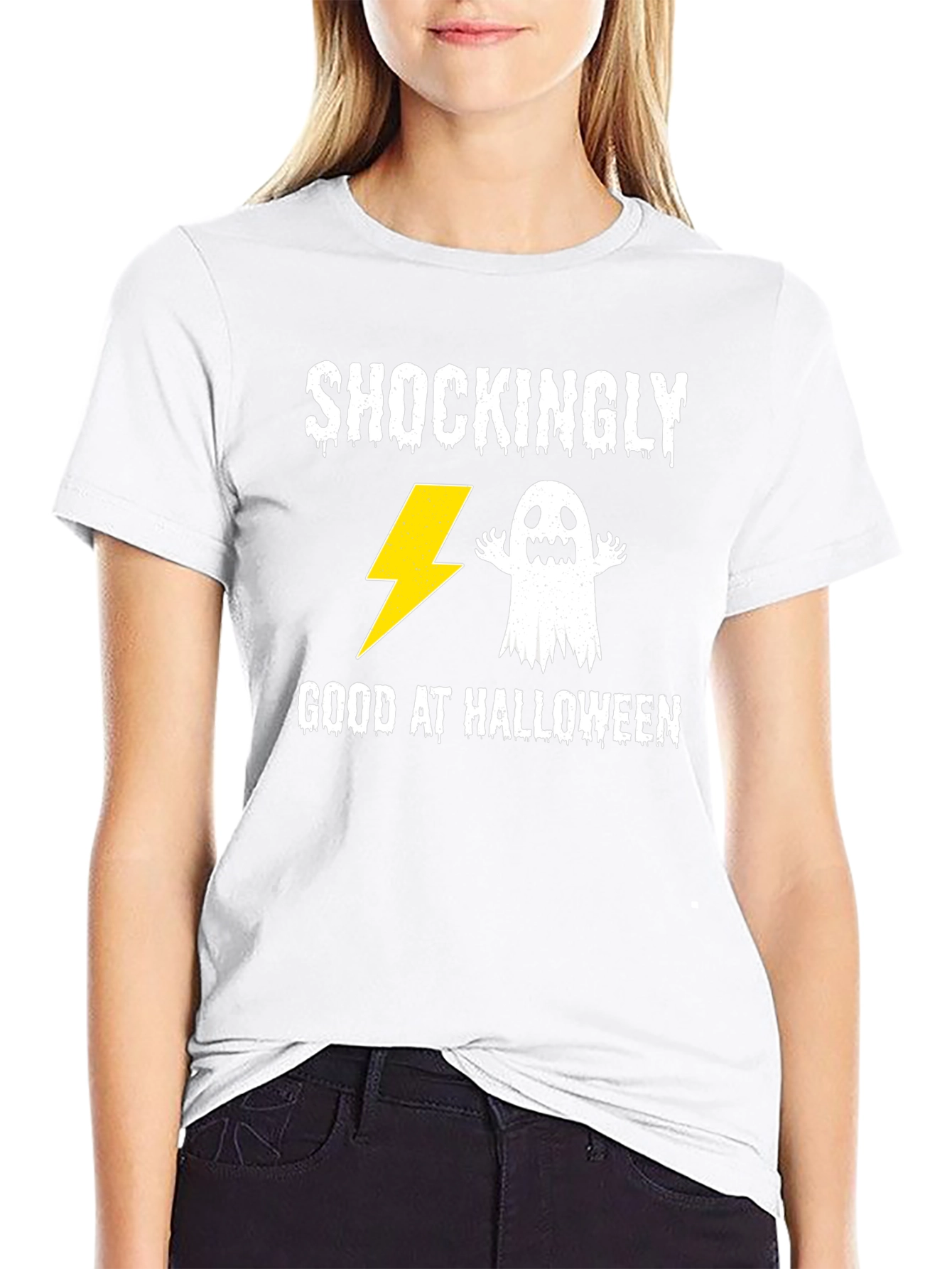 Black Shockingly Good at Halloween Graphic Tee view 9