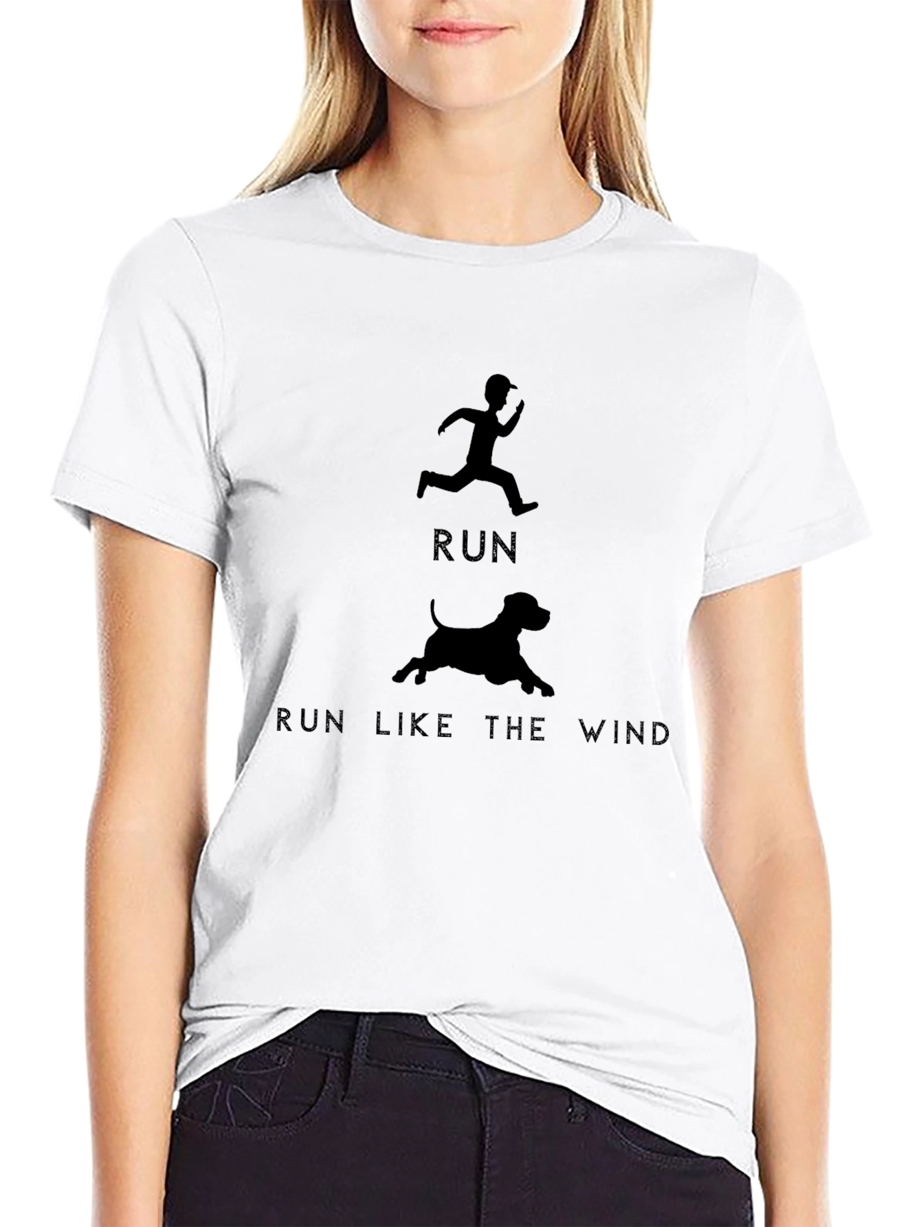 Black Run Like the Wind Graphic Tee - Black view 9