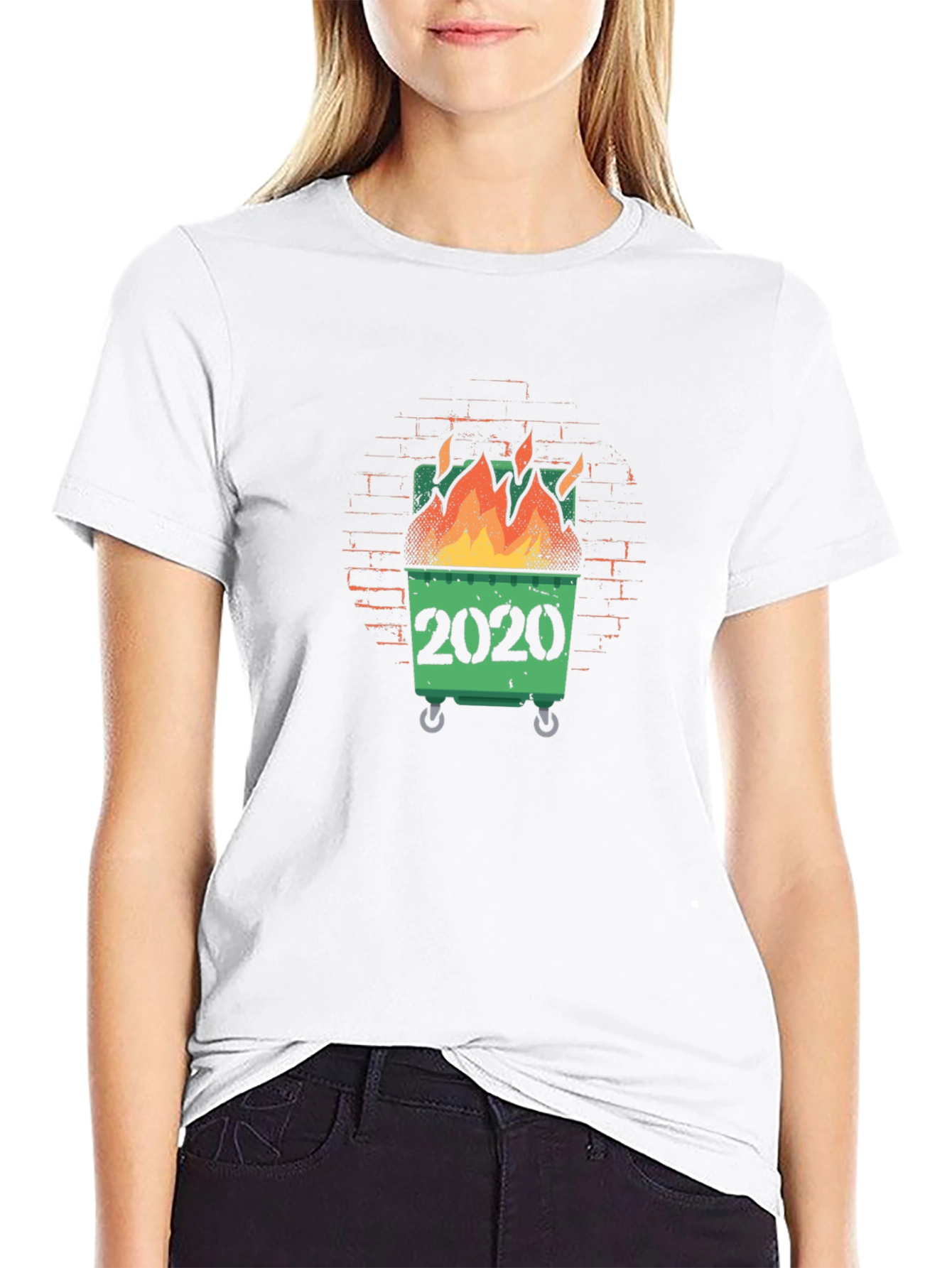 Black 2020 Dumpster Fire Graphic T-Shirt view 9
