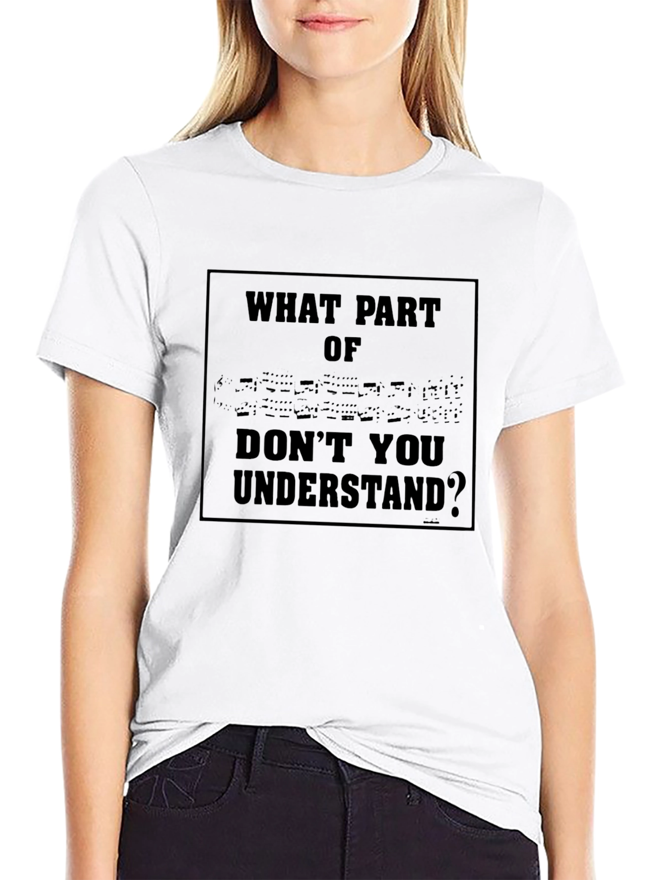 Black Funny Sarcastic "What Part Of" Graphic T-Shirt view 9