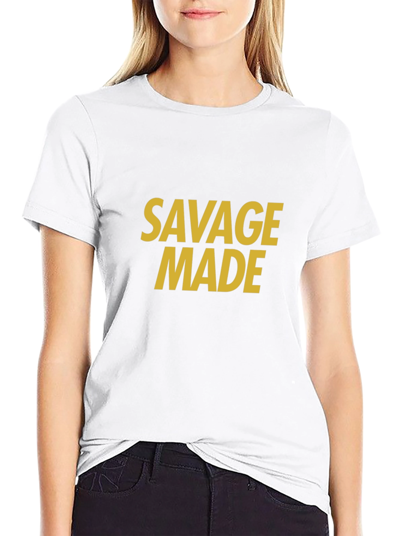 Black Savage Made Graphic Tee - Bold Statement Shirt view 9
