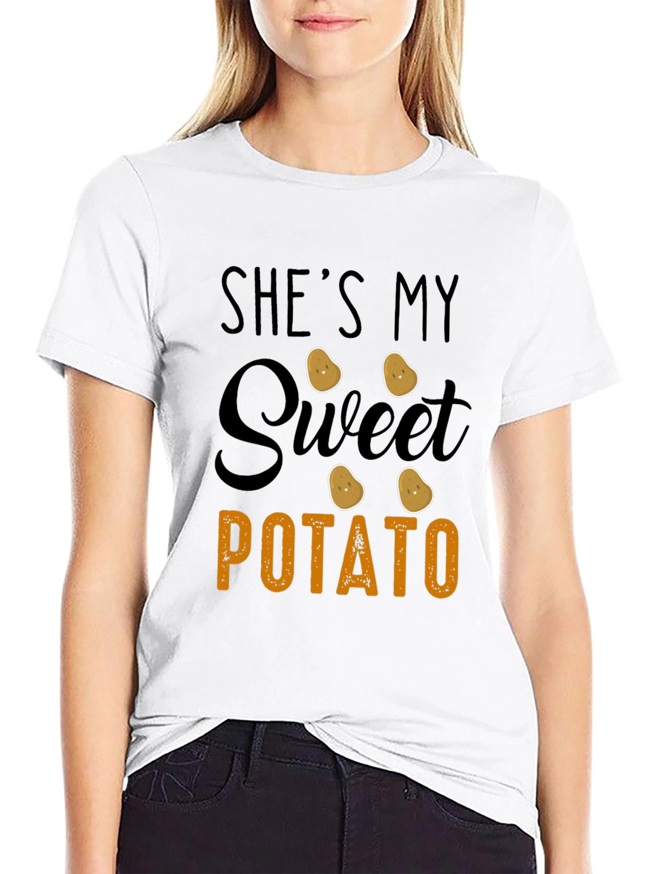 Black She's My Sweet Potato Graphic Tee view 9